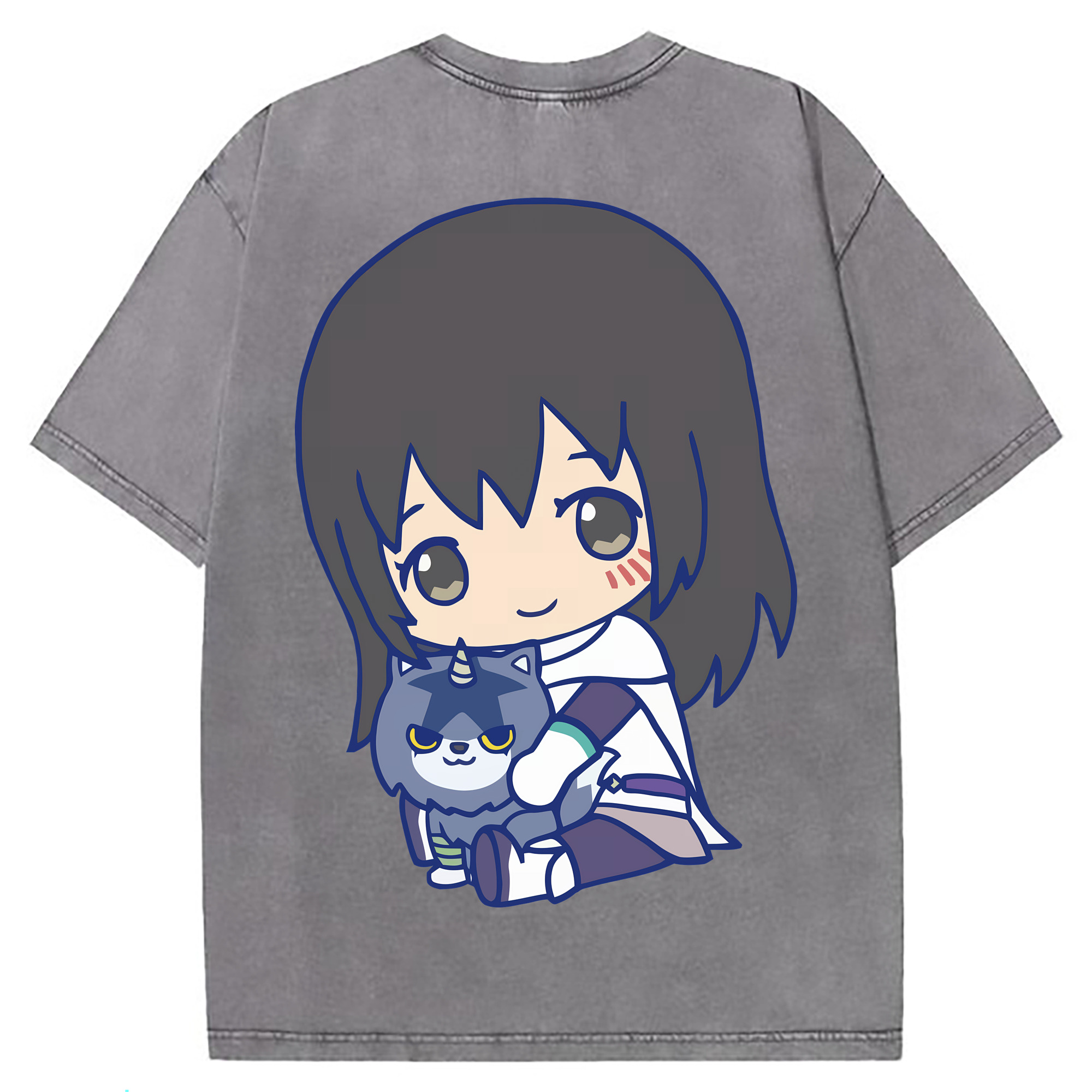 （画像用） 転スラ Regarding Reincarnated to Slime 綿100% ヴィンテージ風 半袖Tシャツ（背面プリント）