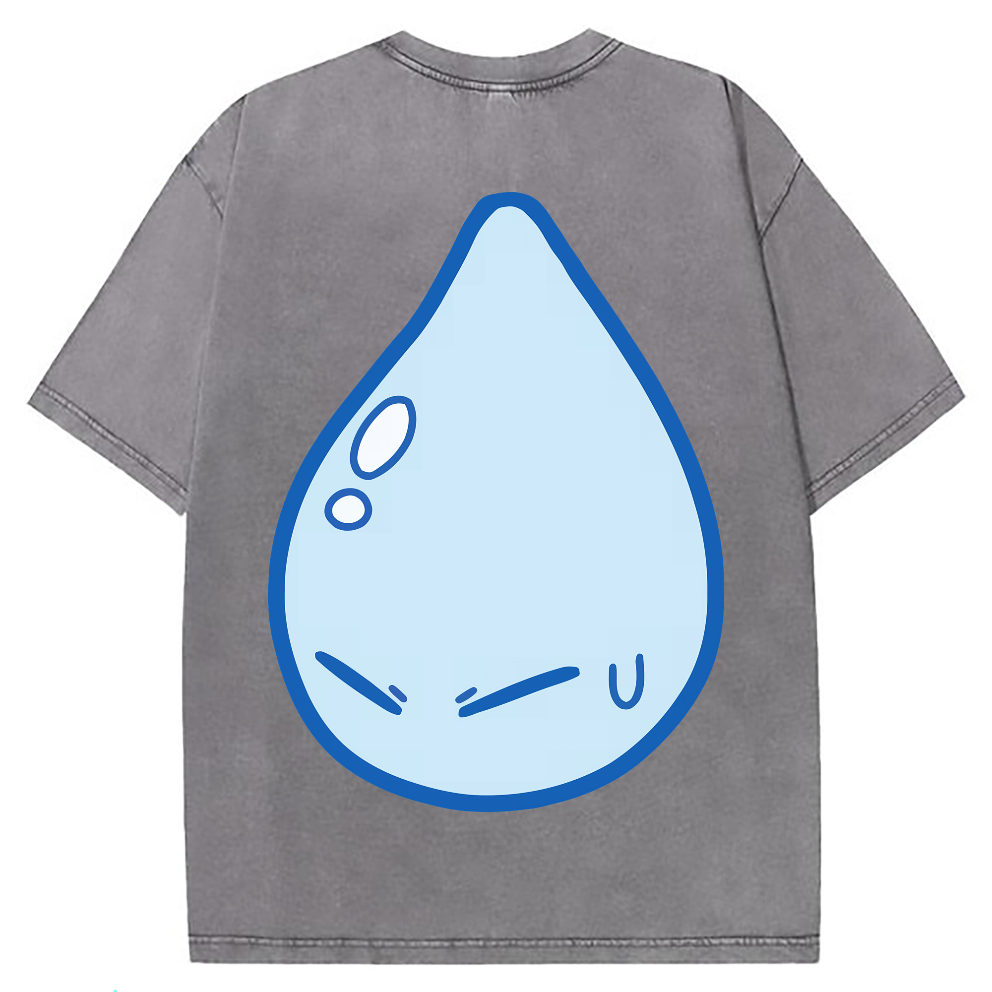 （画像用） 転スラ Regarding Reincarnated to Slime 綿100% ヴィンテージ風 半袖Tシャツ（背面プリント）