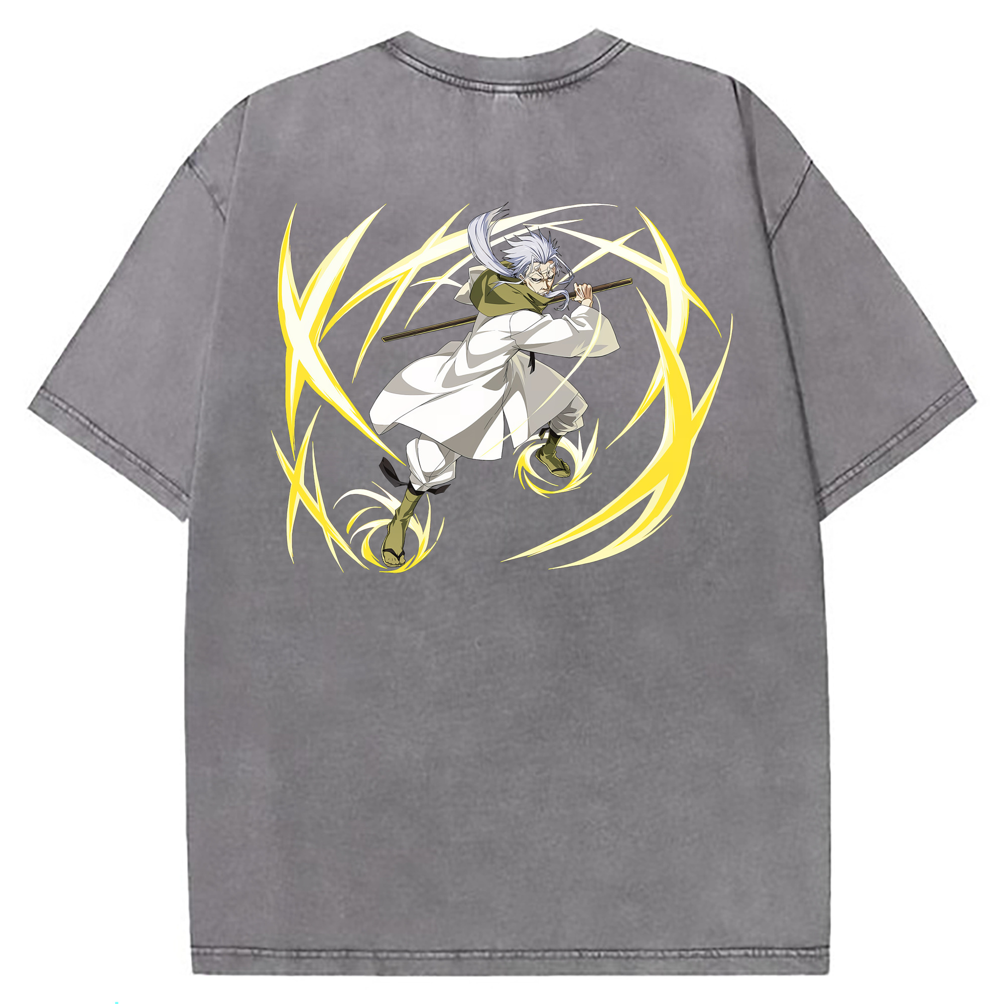 （画像用） 転スラ Regarding Reincarnated to Slime 綿100% ヴィンテージ風 半袖Tシャツ（背面プリント）