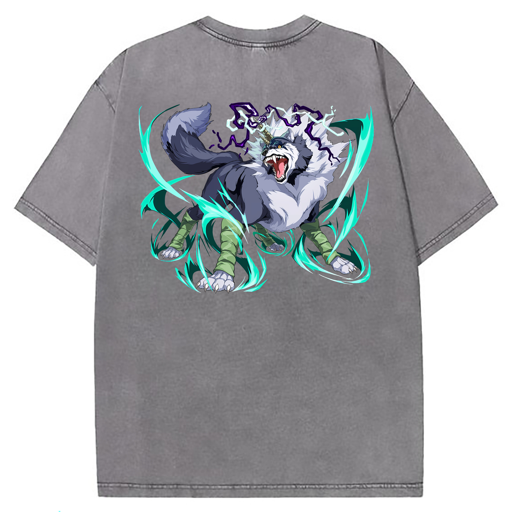 （画像用） 転スラ Regarding Reincarnated to Slime 綿100% ヴィンテージ風 半袖Tシャツ（背面プリント）