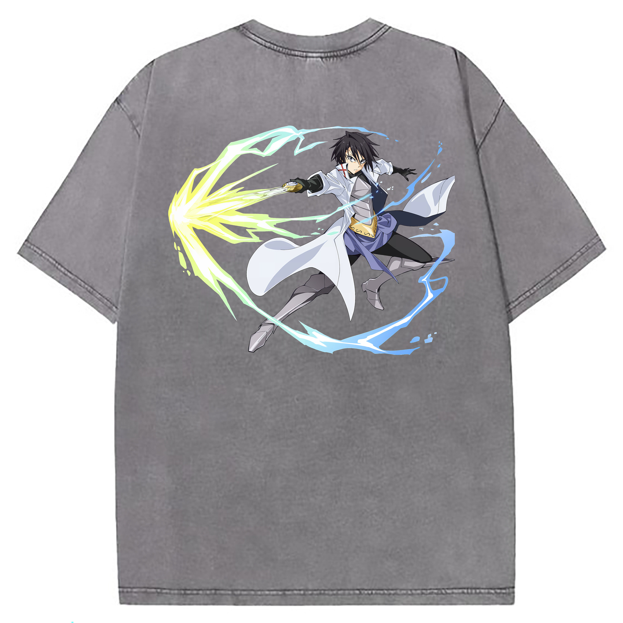（画像用） 転スラ Regarding Reincarnated to Slime 綿100% ヴィンテージ風 半袖Tシャツ（背面プリント）