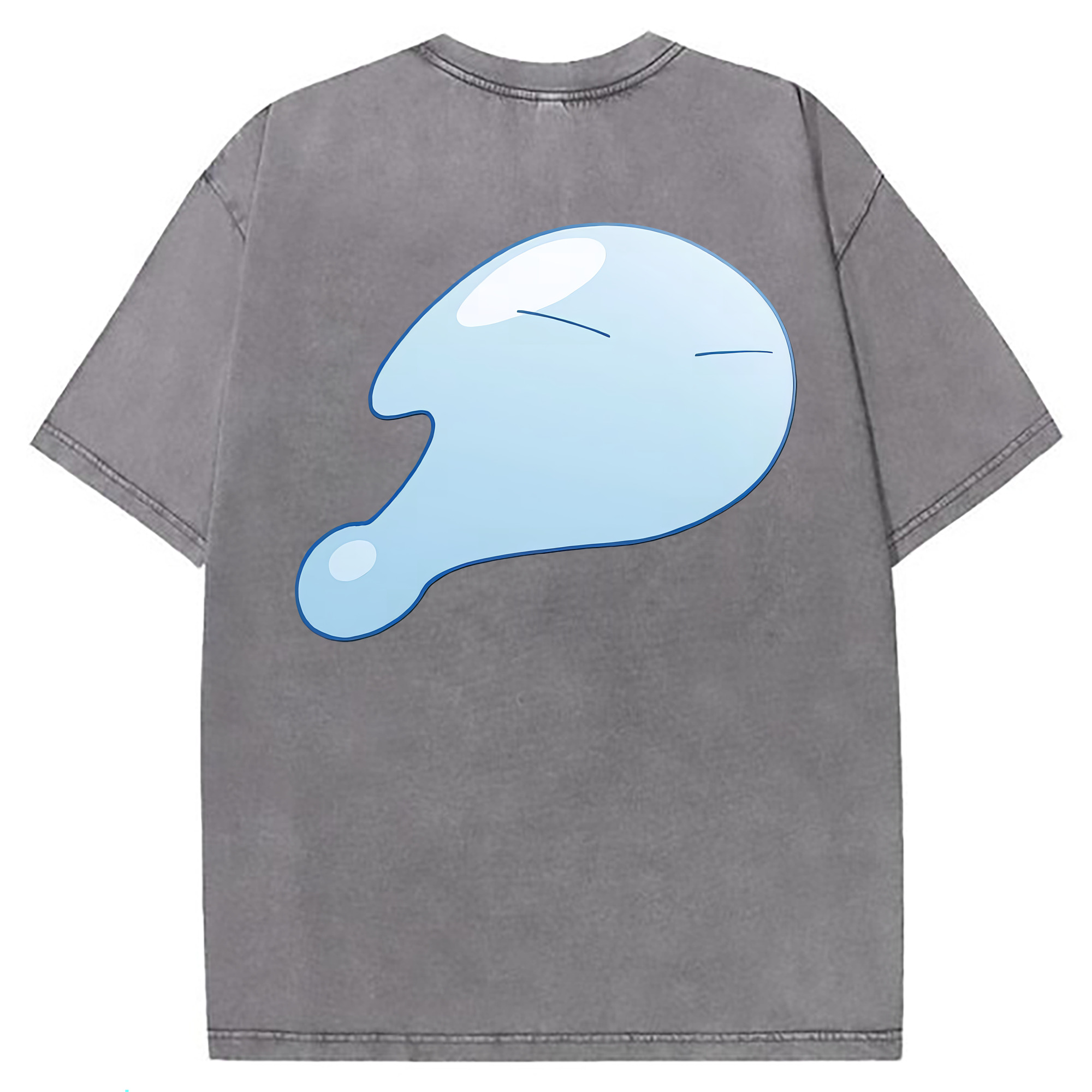（画像用） 転スラ Regarding Reincarnated to Slime 綿100% ヴィンテージ風 半袖Tシャツ（背面プリント）