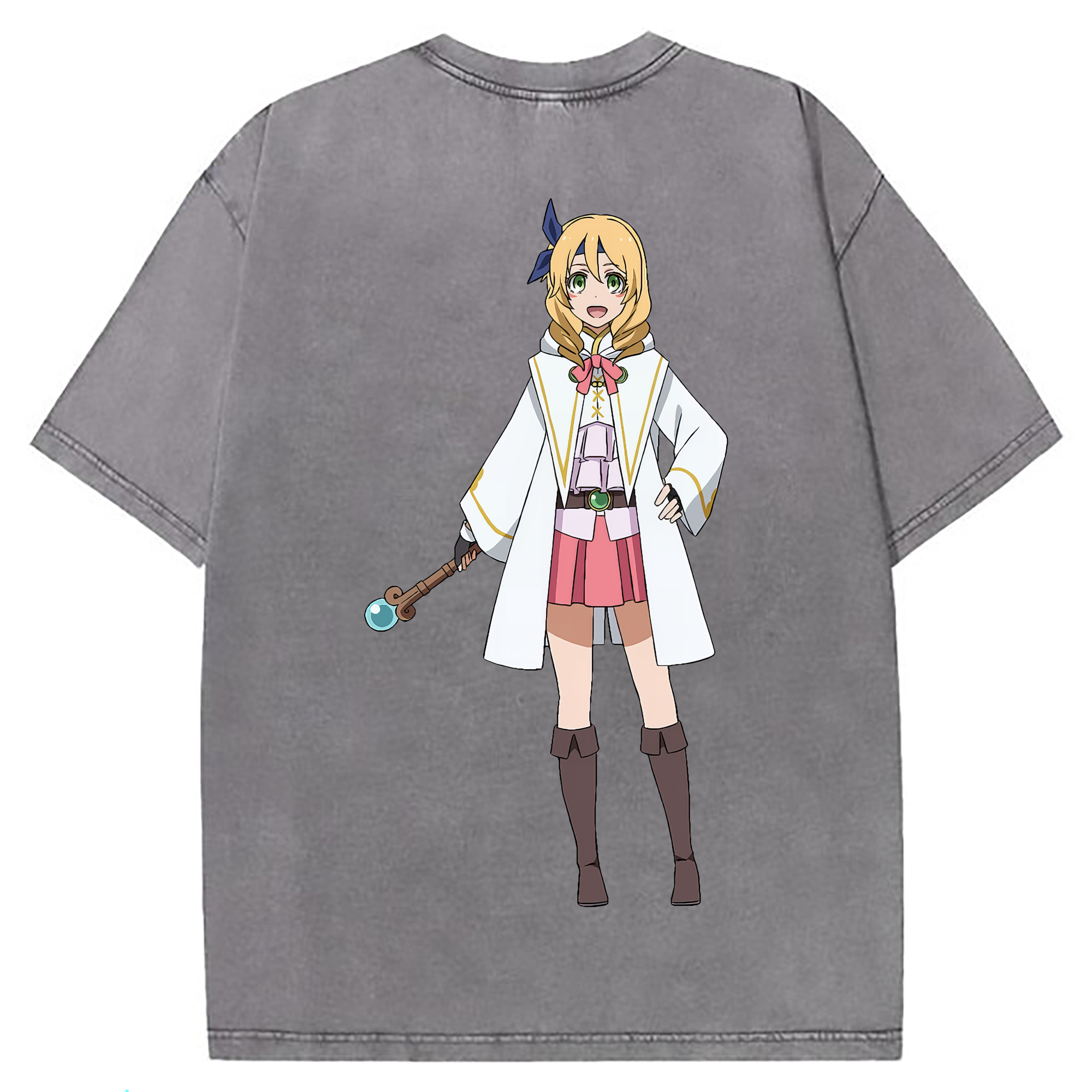（画像用） 転スラ Regarding Reincarnated to Slime 綿100% ヴィンテージ風 半袖Tシャツ（背面プリント）