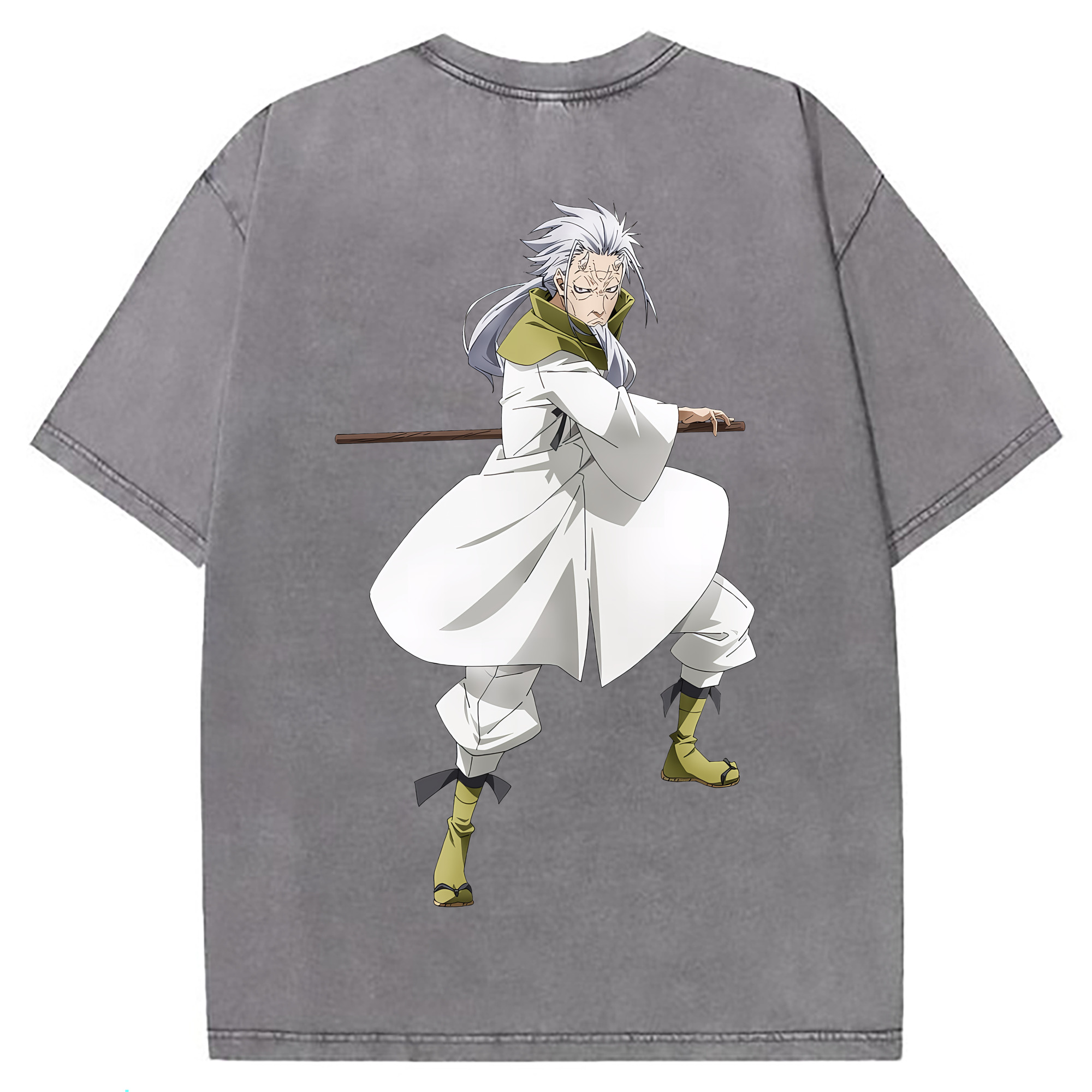 （画像用） 転スラ Regarding Reincarnated to Slime 綿100% ヴィンテージ風 半袖Tシャツ（背面プリント）