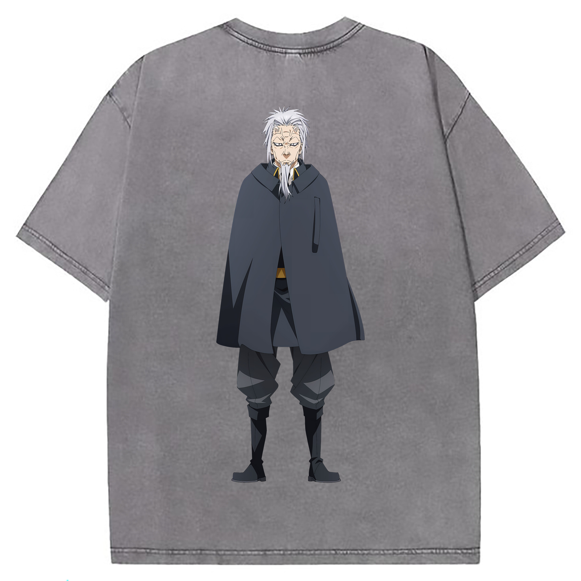 （画像用） 転スラ Regarding Reincarnated to Slime 綿100% ヴィンテージ風 半袖Tシャツ（背面プリント）