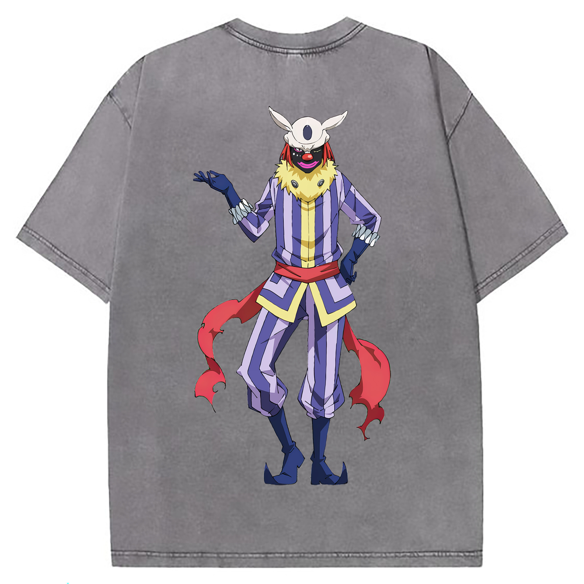 （画像用） 転スラ Regarding Reincarnated to Slime 綿100% ヴィンテージ風 半袖Tシャツ（背面プリント）