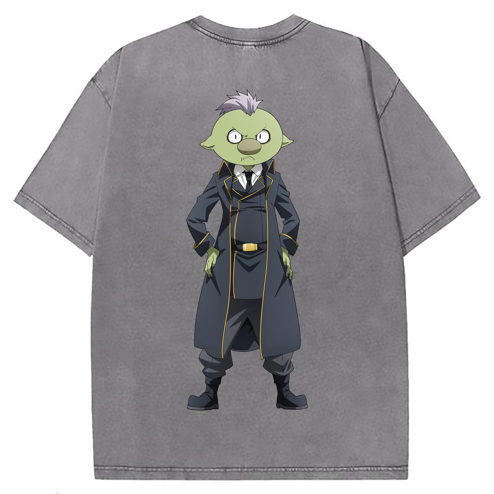 （画像用） 転スラ Regarding Reincarnated to Slime 綿100% ヴィンテージ風 半袖Tシャツ（背面プリント）