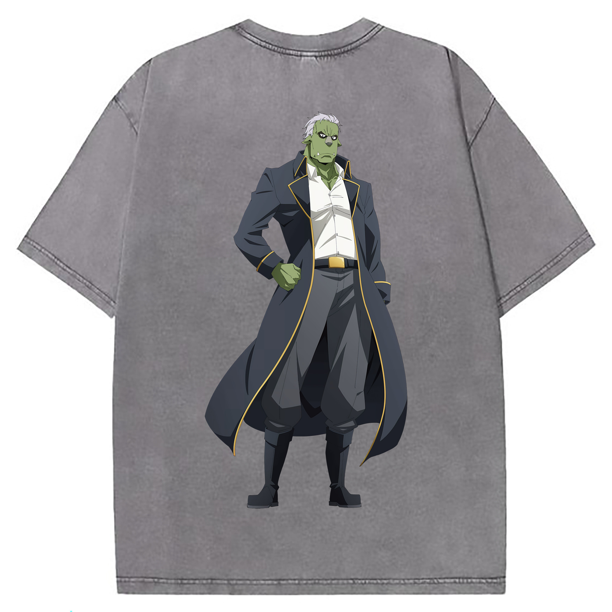 （画像用） 転スラ Regarding Reincarnated to Slime 綿100% ヴィンテージ風 半袖Tシャツ（背面プリント）