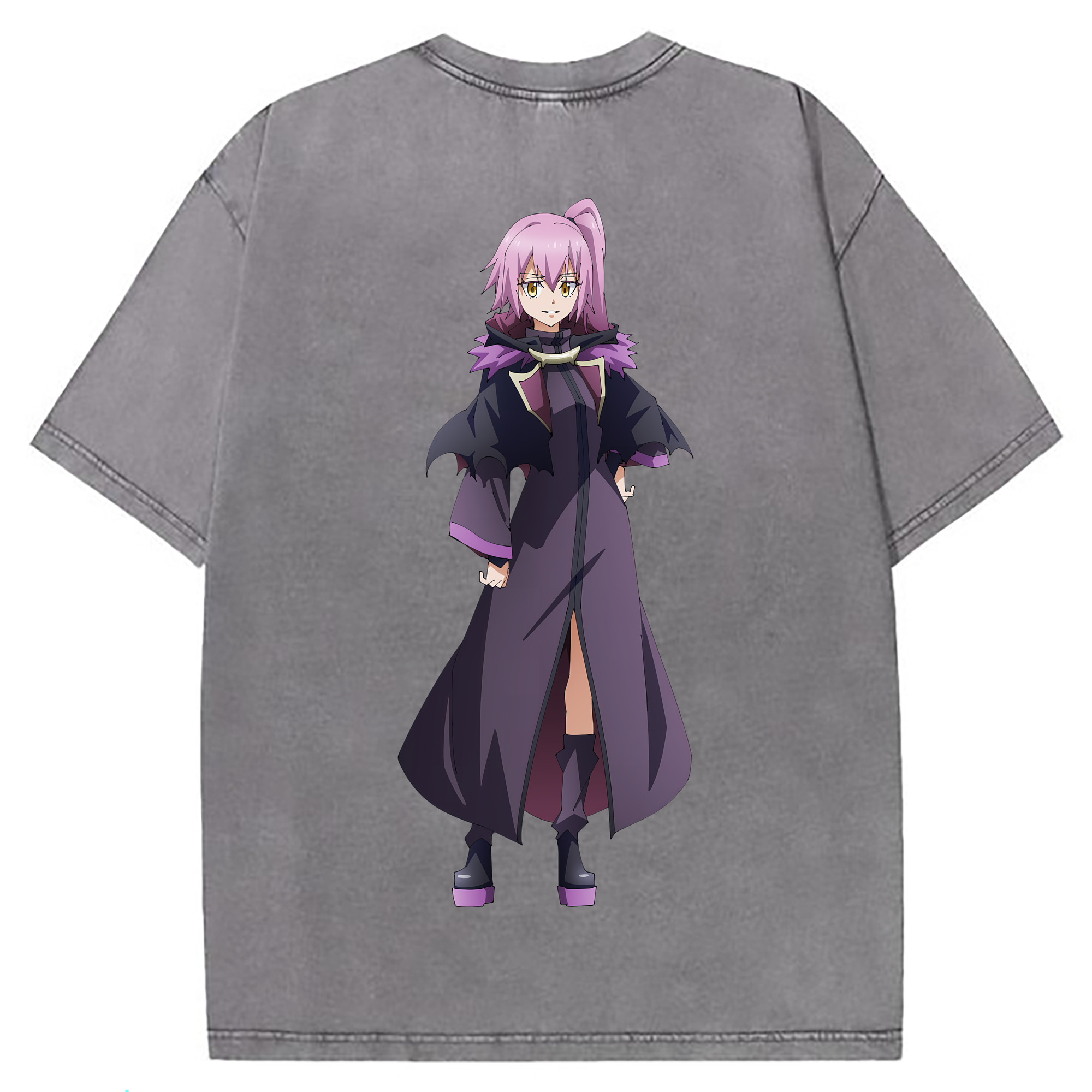 （画像用） 転スラ Regarding Reincarnated to Slime 綿100% ヴィンテージ風 半袖Tシャツ（背面プリント）