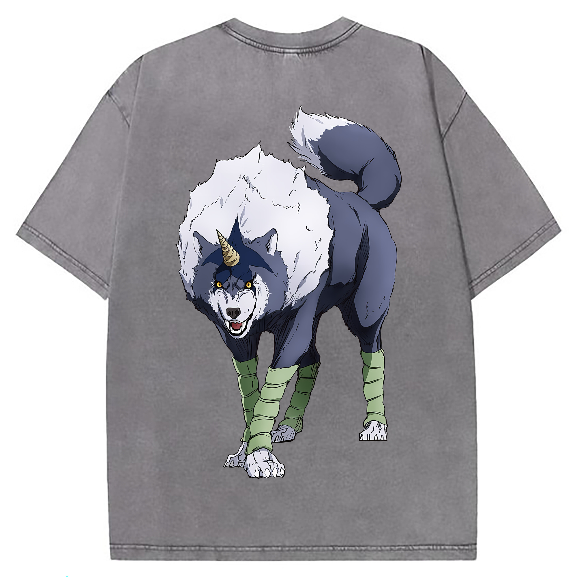 （画像用） 転スラ Regarding Reincarnated to Slime 綿100% ヴィンテージ風 半袖Tシャツ（背面プリント）