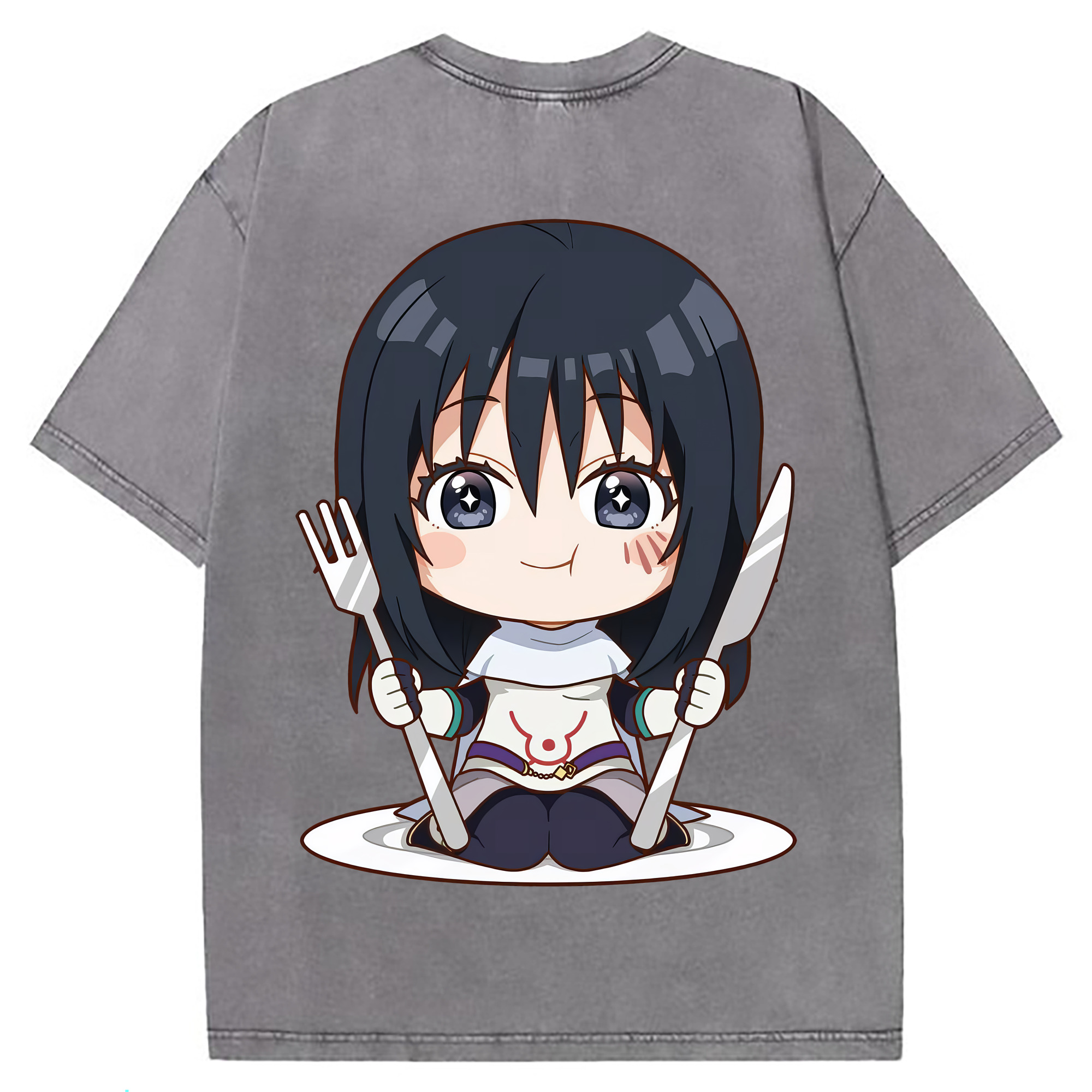 （画像用） 転スラ Regarding Reincarnated to Slime 綿100% ヴィンテージ風 半袖Tシャツ（背面プリント）