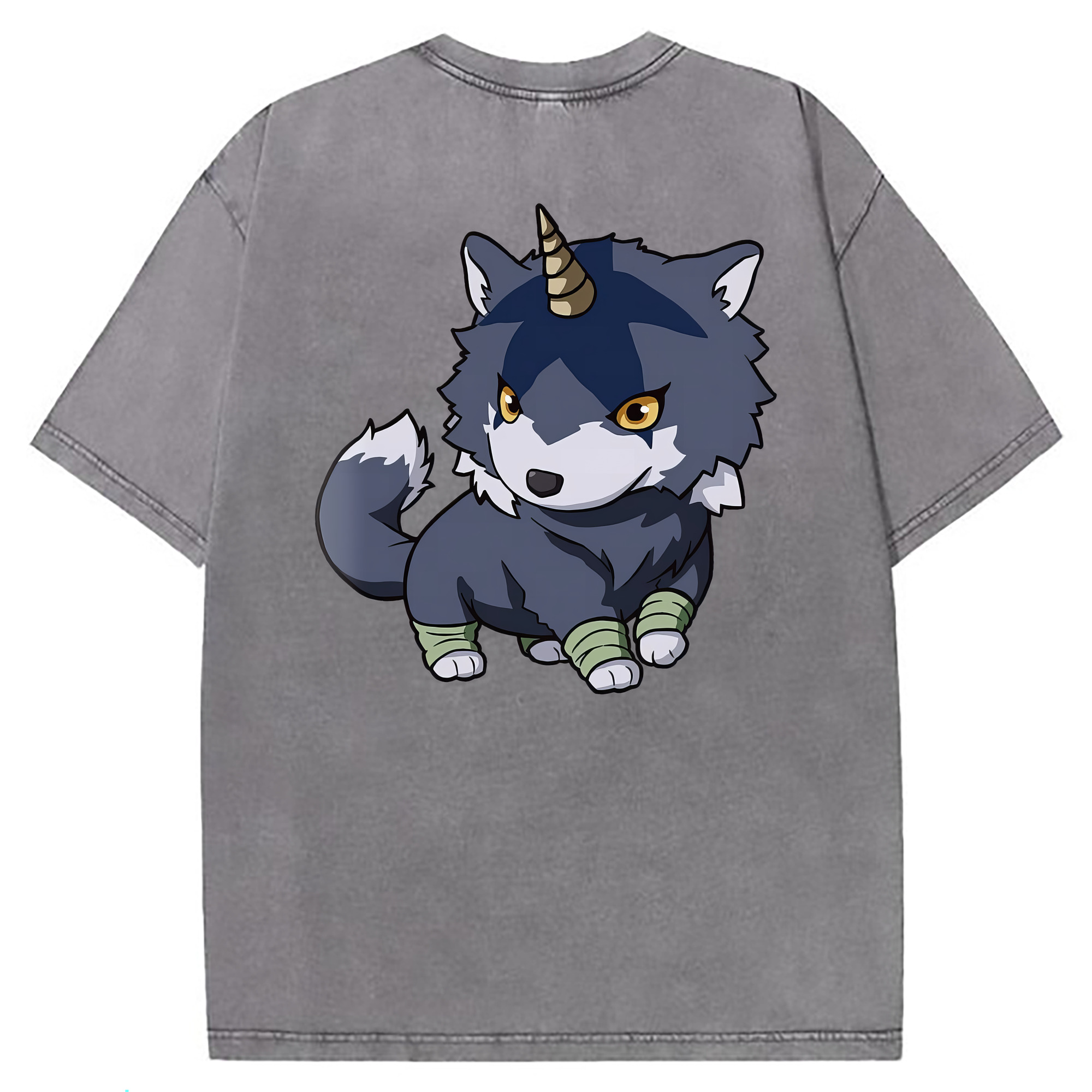 （画像用） 転スラ Regarding Reincarnated to Slime 綿100% ヴィンテージ風 半袖Tシャツ（背面プリント）