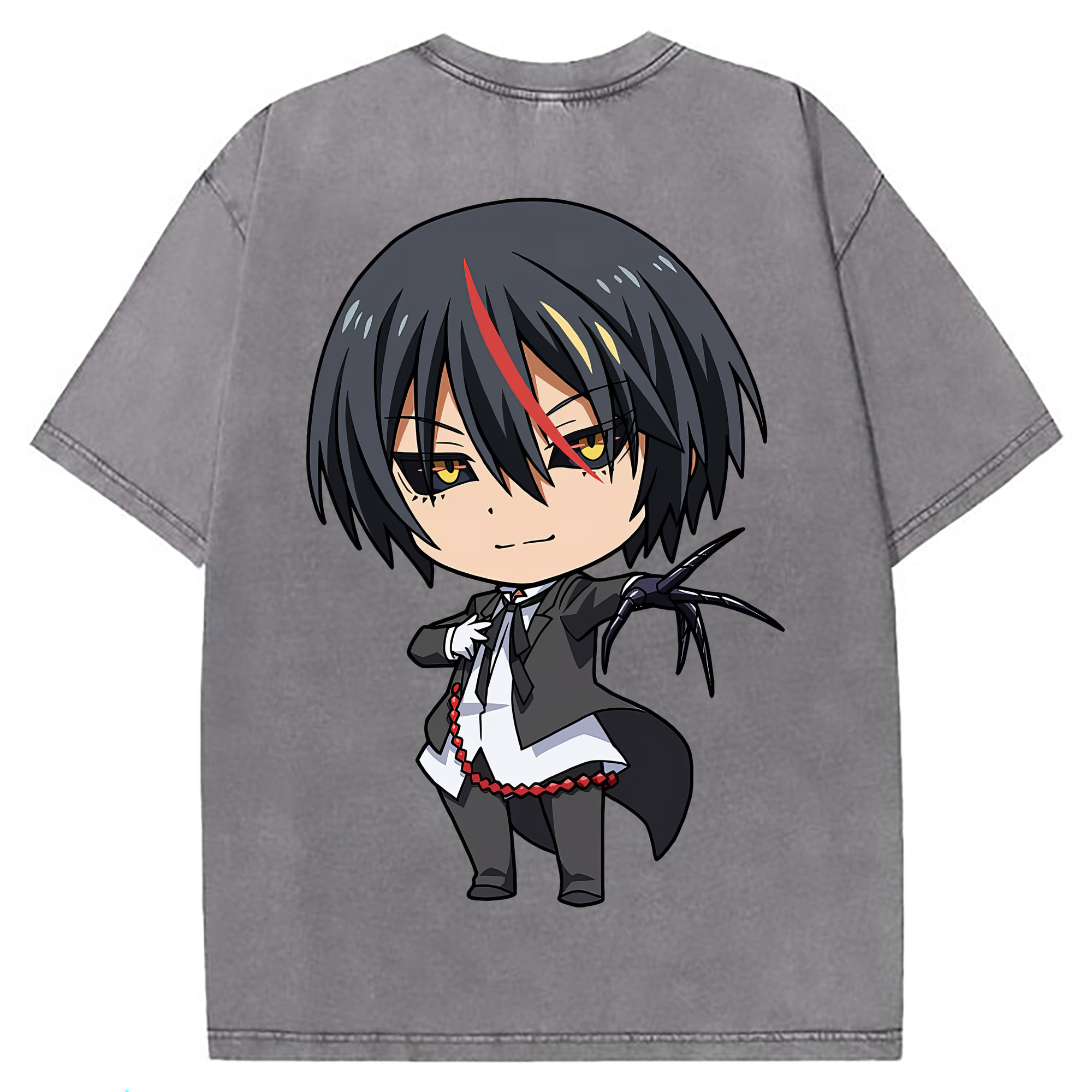 （画像用） 転スラ Regarding Reincarnated to Slime 綿100% ヴィンテージ風 半袖Tシャツ（背面プリント）