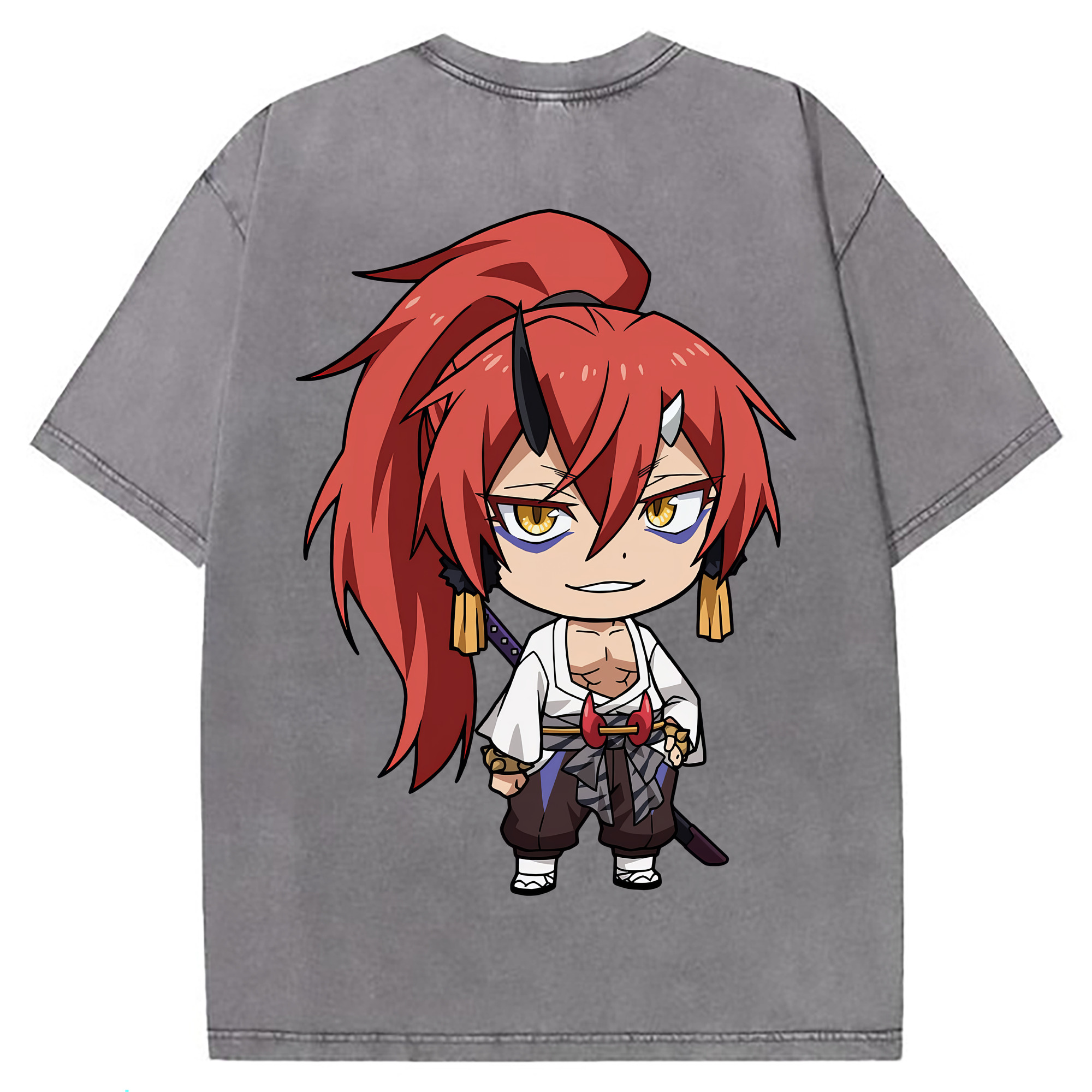 （画像用） 転スラ Regarding Reincarnated to Slime 綿100% ヴィンテージ風 半袖Tシャツ（背面プリント）