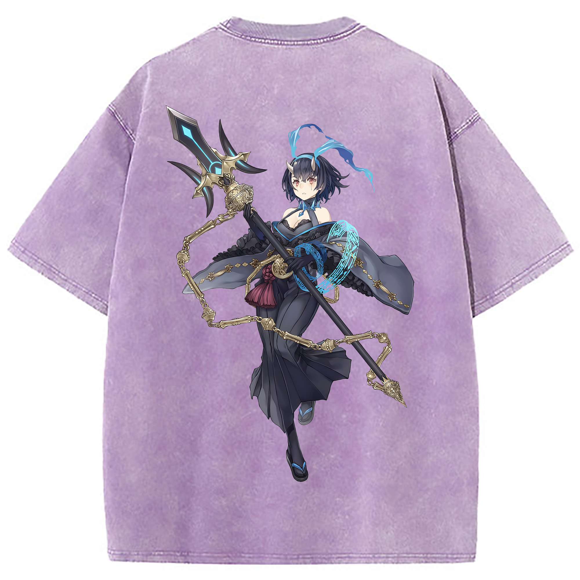 （画像用） 転スラ Regarding Reincarnated to Slime 綿100% ヴィンテージ風 半袖Tシャツ（背面プリント）