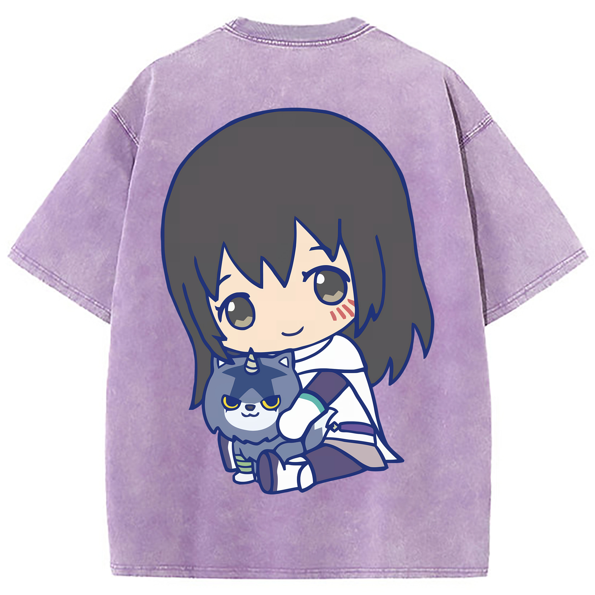 （画像用） 転スラ Regarding Reincarnated to Slime 綿100% ヴィンテージ風 半袖Tシャツ（背面プリント）