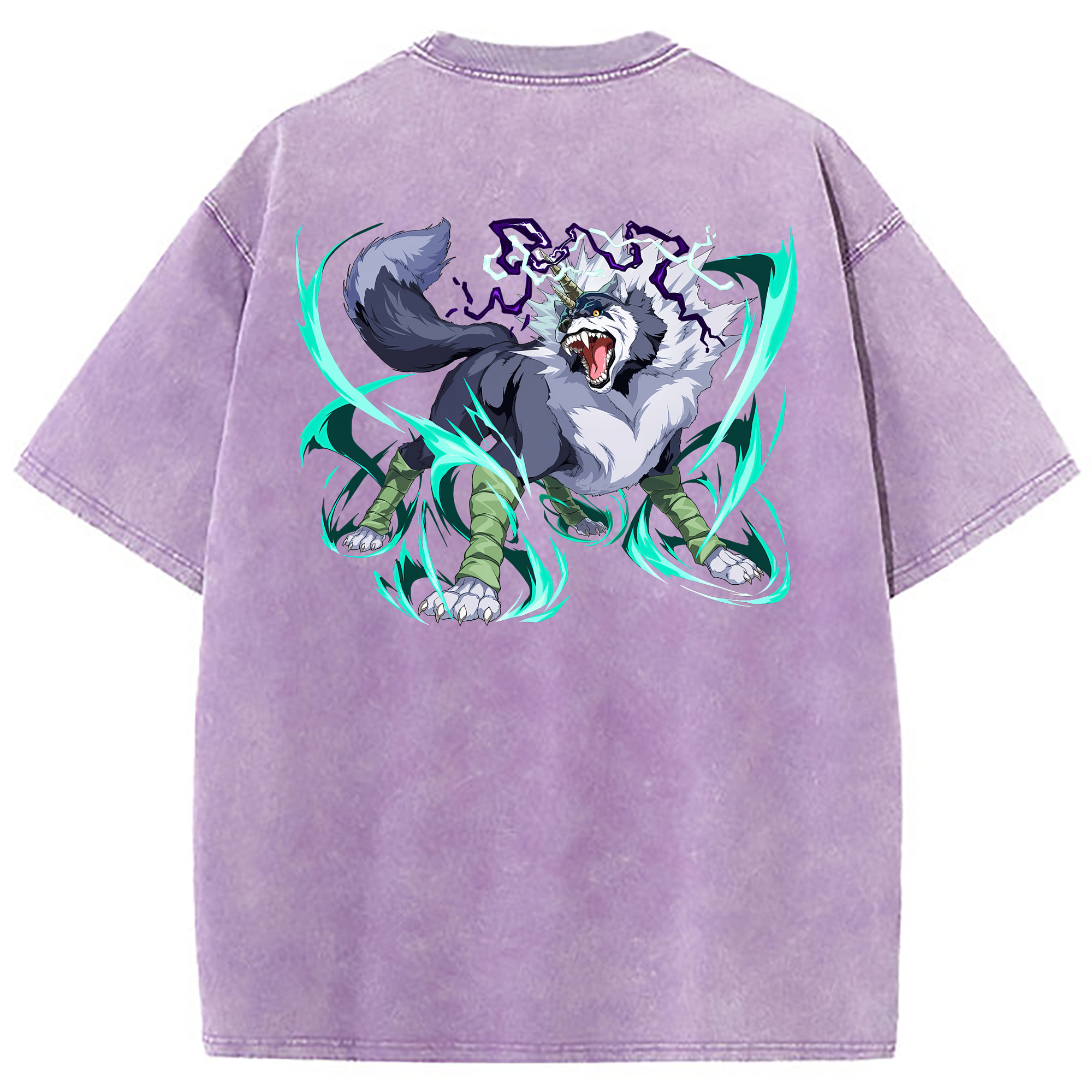 （画像用） 転スラ Regarding Reincarnated to Slime 綿100% ヴィンテージ風 半袖Tシャツ（背面プリント）