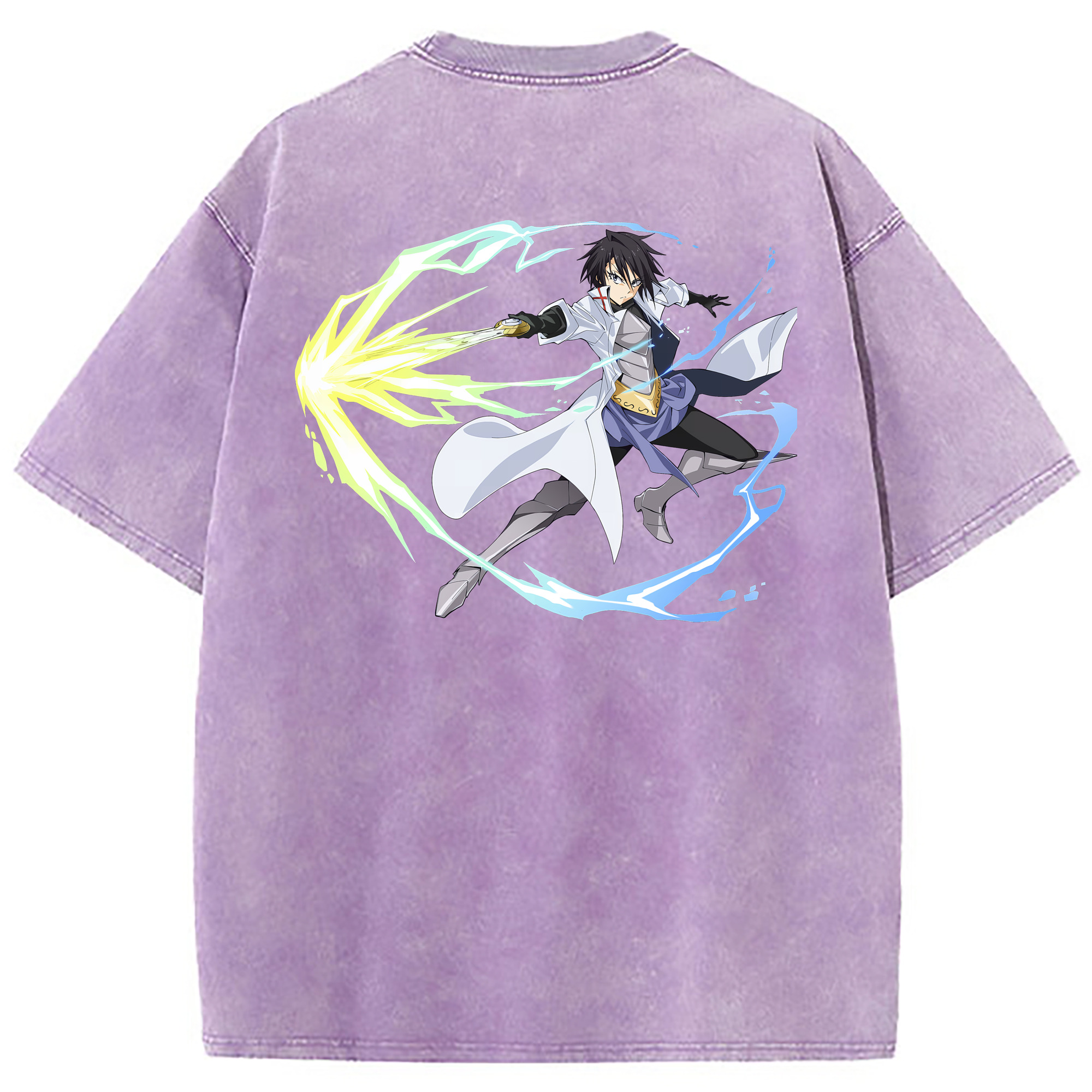（画像用） 転スラ Regarding Reincarnated to Slime 綿100% ヴィンテージ風 半袖Tシャツ（背面プリント）