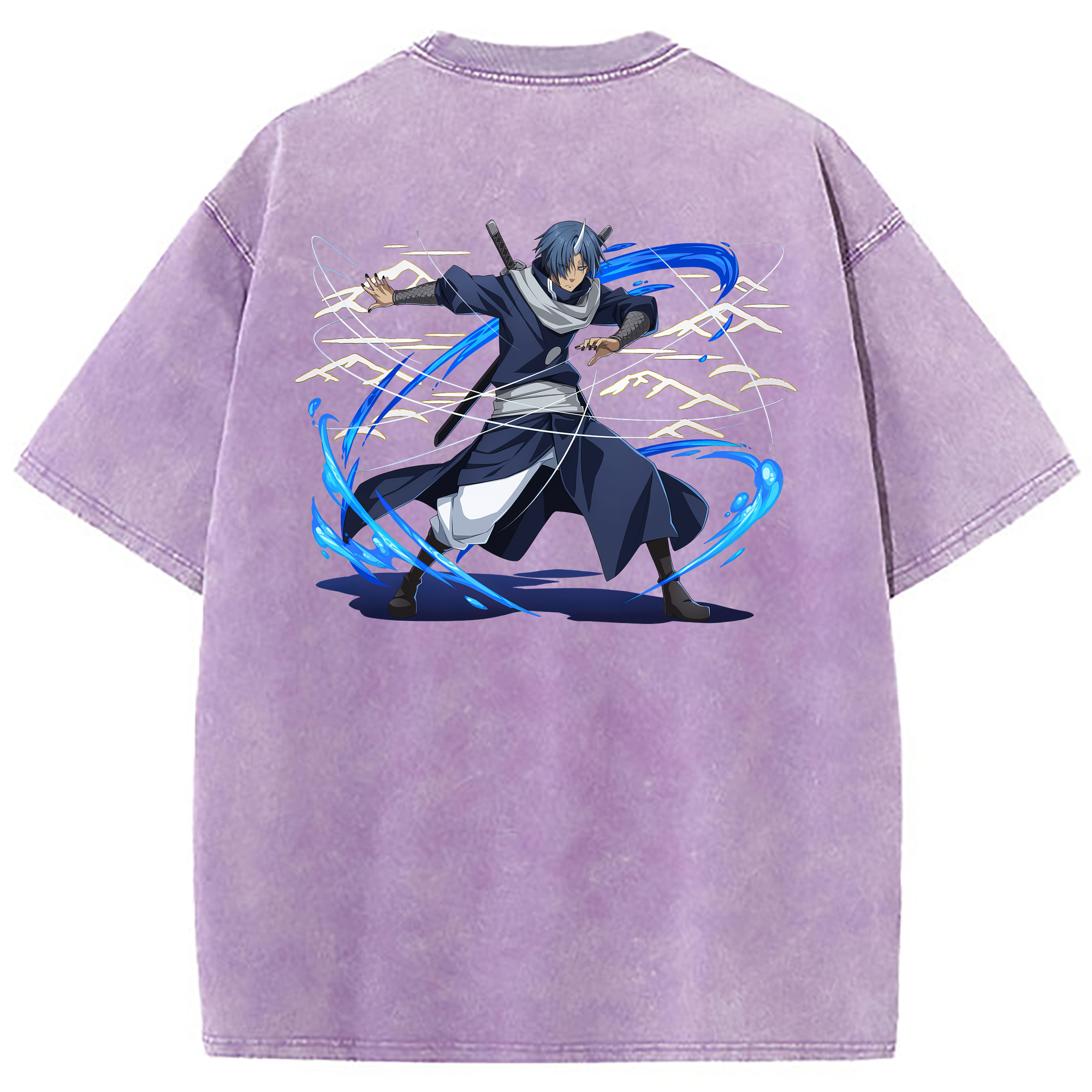（画像用） 転スラ Regarding Reincarnated to Slime 綿100% ヴィンテージ風 半袖Tシャツ（背面プリント）