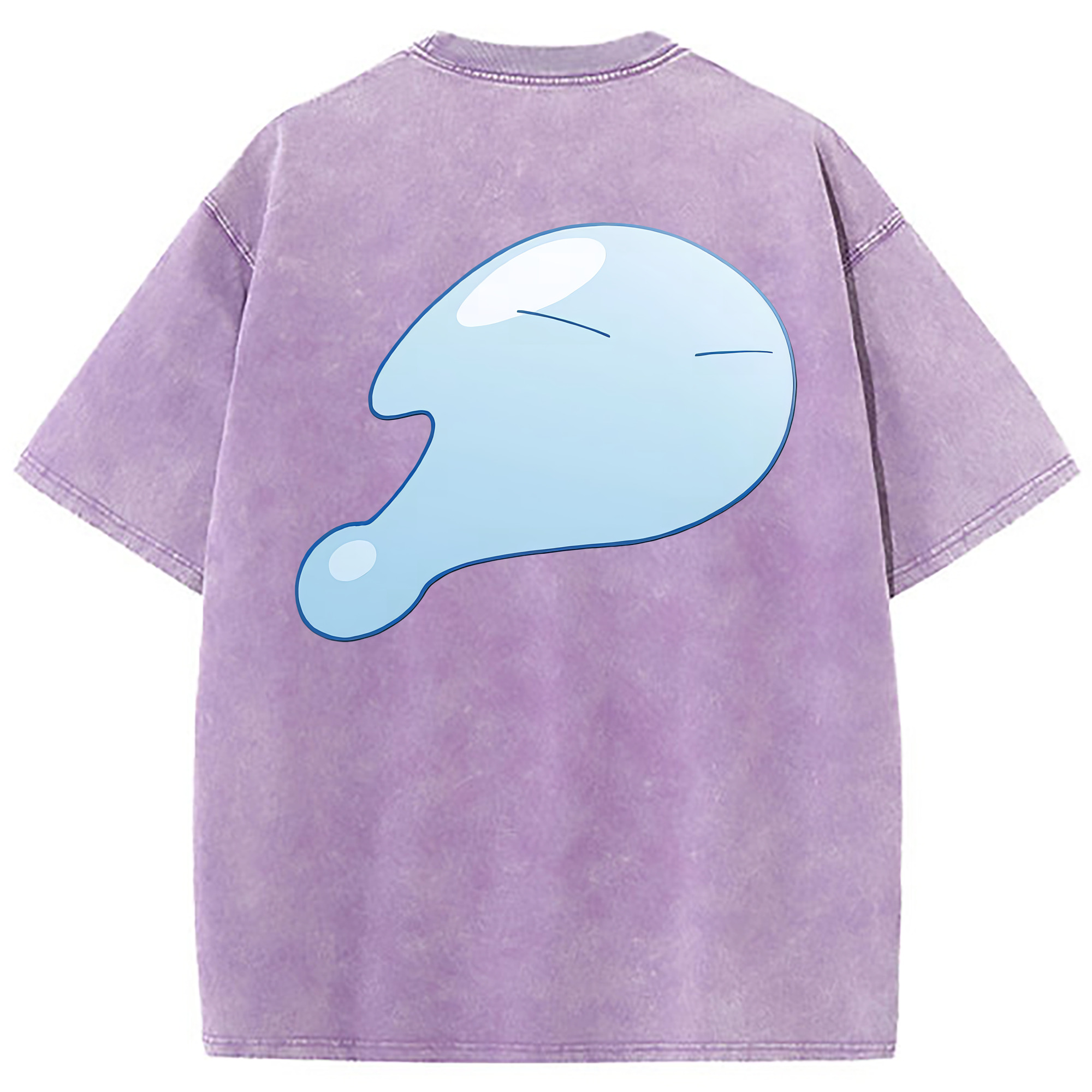 （画像用） 転スラ Regarding Reincarnated to Slime 綿100% ヴィンテージ風 半袖Tシャツ（背面プリント）