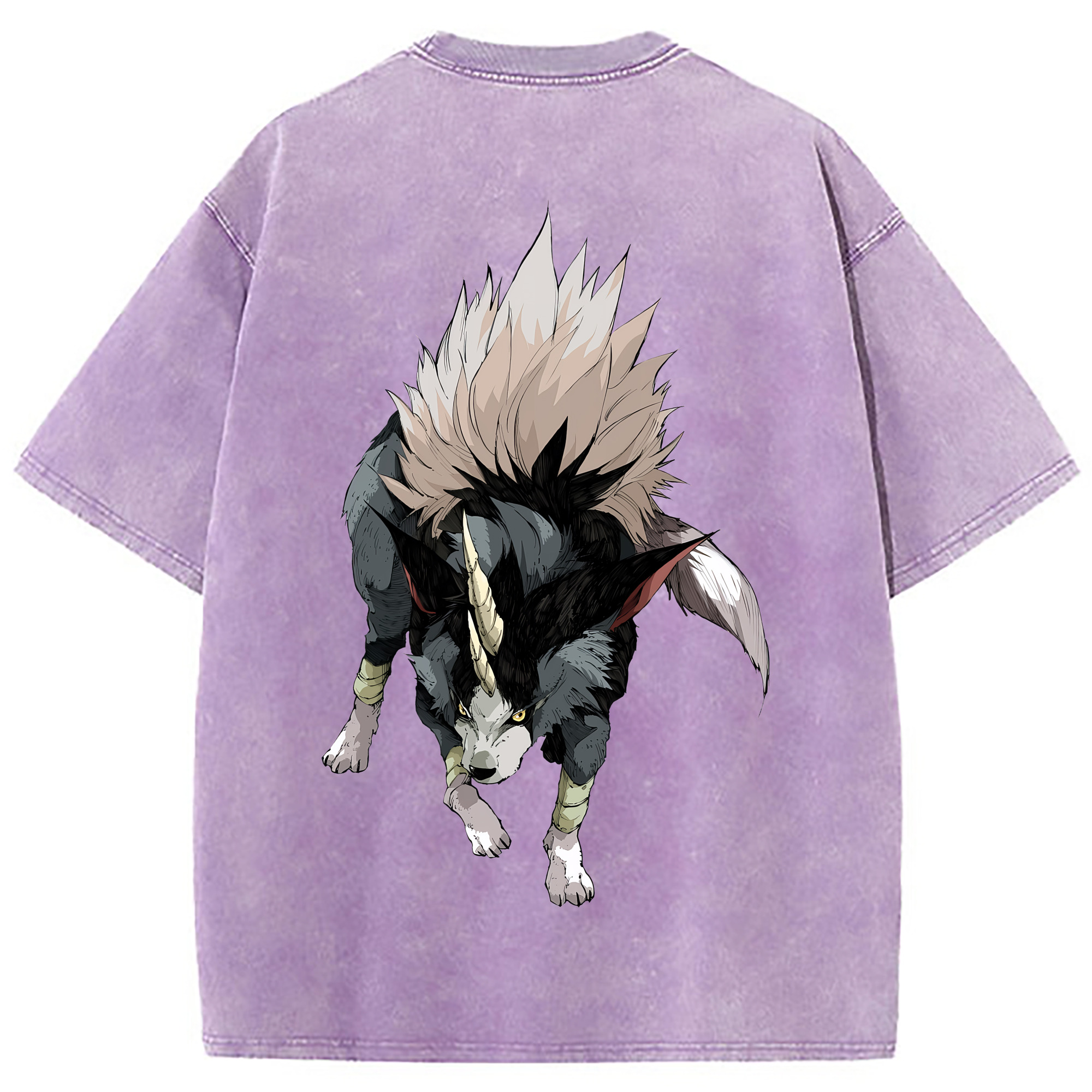 （画像用） 転スラ Regarding Reincarnated to Slime 綿100% ヴィンテージ風 半袖Tシャツ（背面プリント）