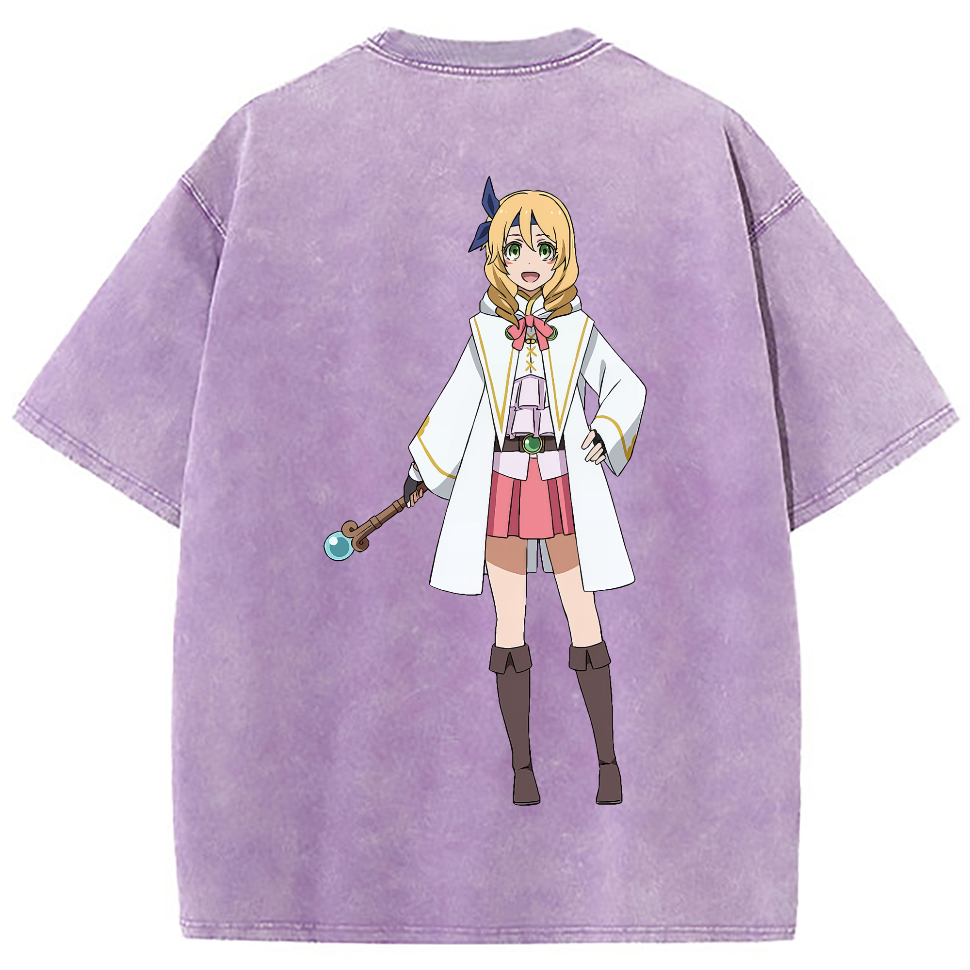 （画像用） 転スラ Regarding Reincarnated to Slime 綿100% ヴィンテージ風 半袖Tシャツ（背面プリント）