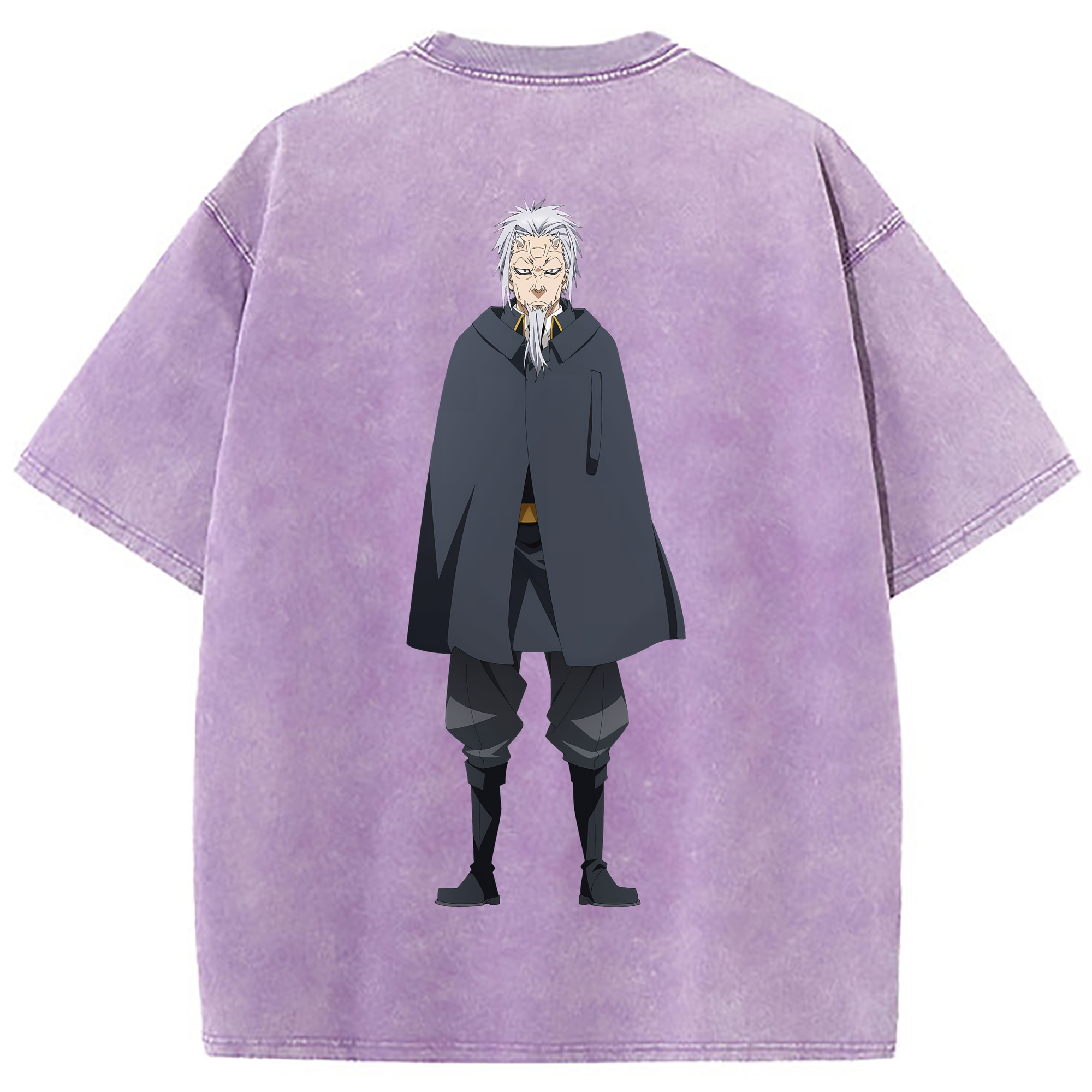 （画像用） 転スラ Regarding Reincarnated to Slime 綿100% ヴィンテージ風 半袖Tシャツ（背面プリント）