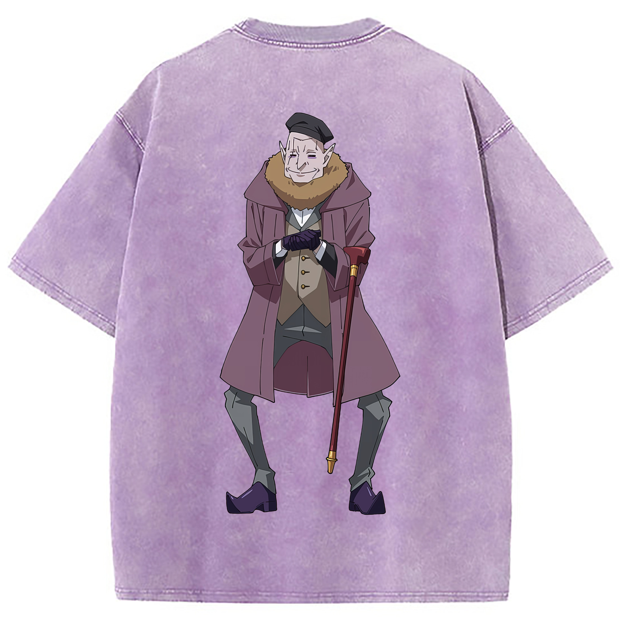 （画像用） 転スラ Regarding Reincarnated to Slime 綿100% ヴィンテージ風 半袖Tシャツ（背面プリント）