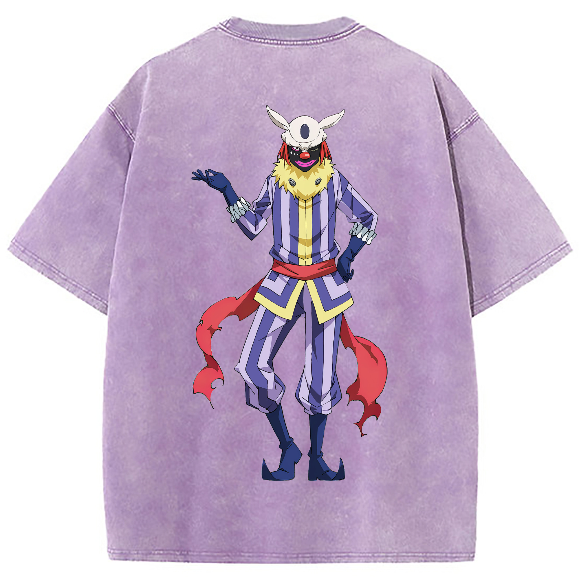 （画像用） 転スラ Regarding Reincarnated to Slime 綿100% ヴィンテージ風 半袖Tシャツ（背面プリント）