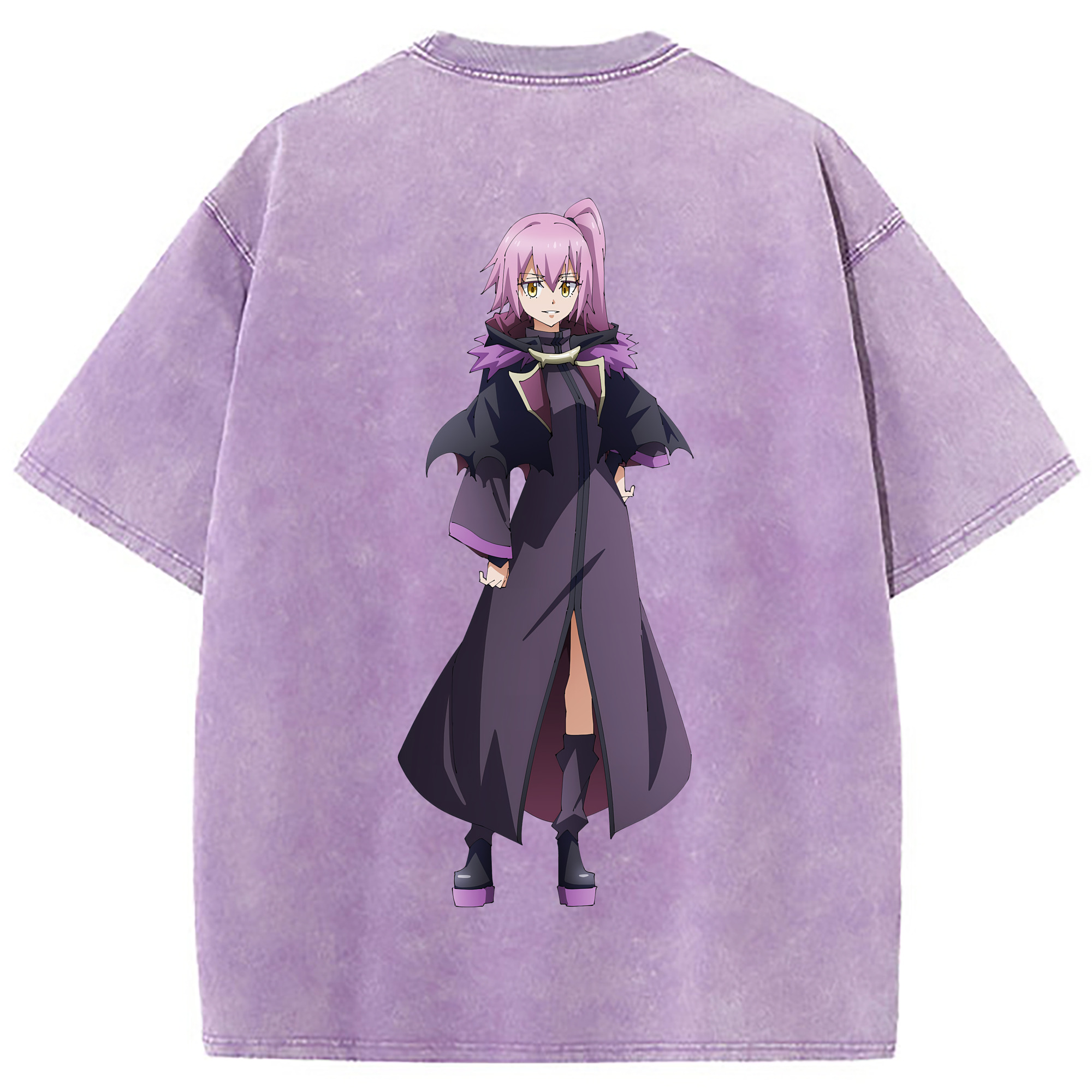 （画像用） 転スラ Regarding Reincarnated to Slime 綿100% ヴィンテージ風 半袖Tシャツ（背面プリント）
