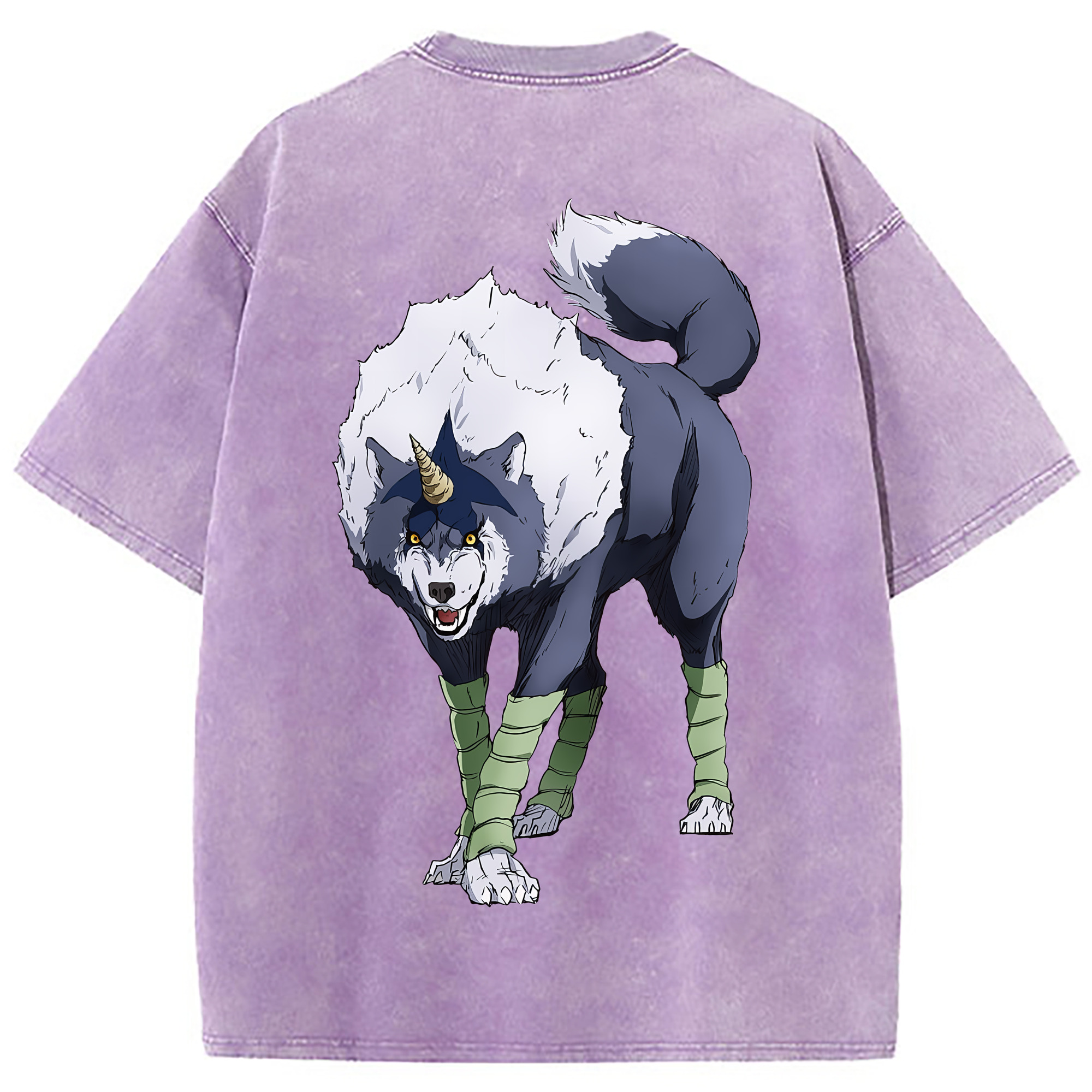 （画像用） 転スラ Regarding Reincarnated to Slime 綿100% ヴィンテージ風 半袖Tシャツ（背面プリント）
