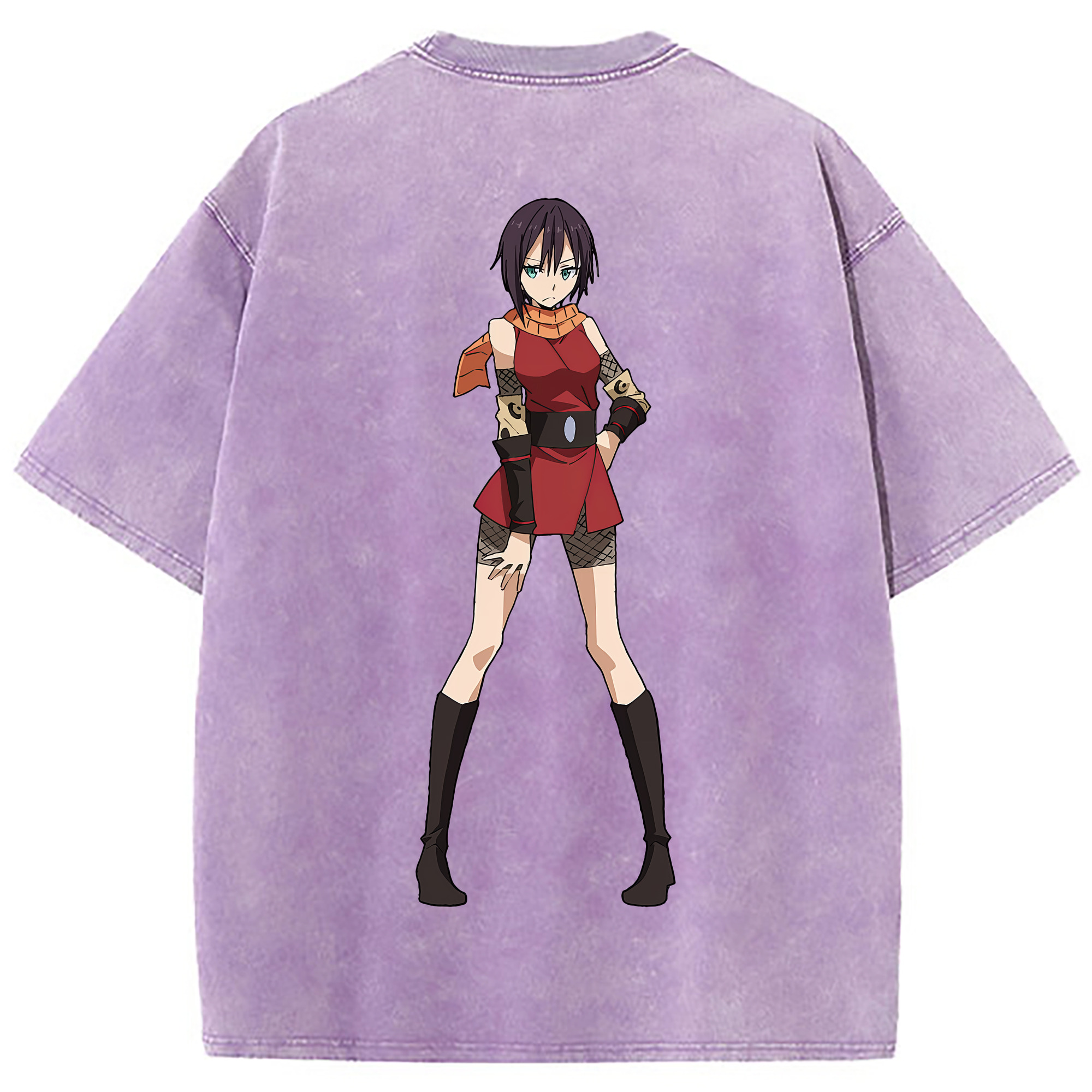 （画像用） 転スラ Regarding Reincarnated to Slime 綿100% ヴィンテージ風 半袖Tシャツ（背面プリント）