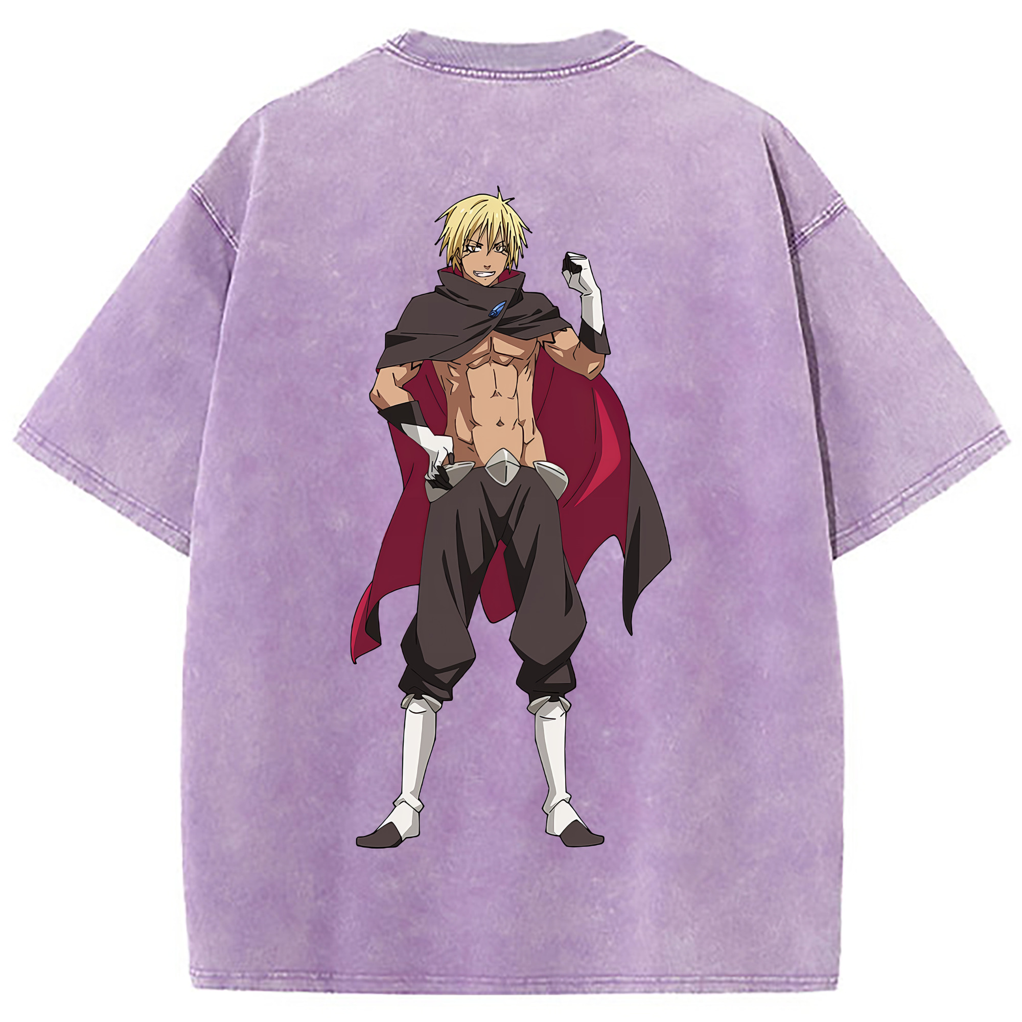 （画像用） 転スラ Regarding Reincarnated to Slime 綿100% ヴィンテージ風 半袖Tシャツ（背面プリント）