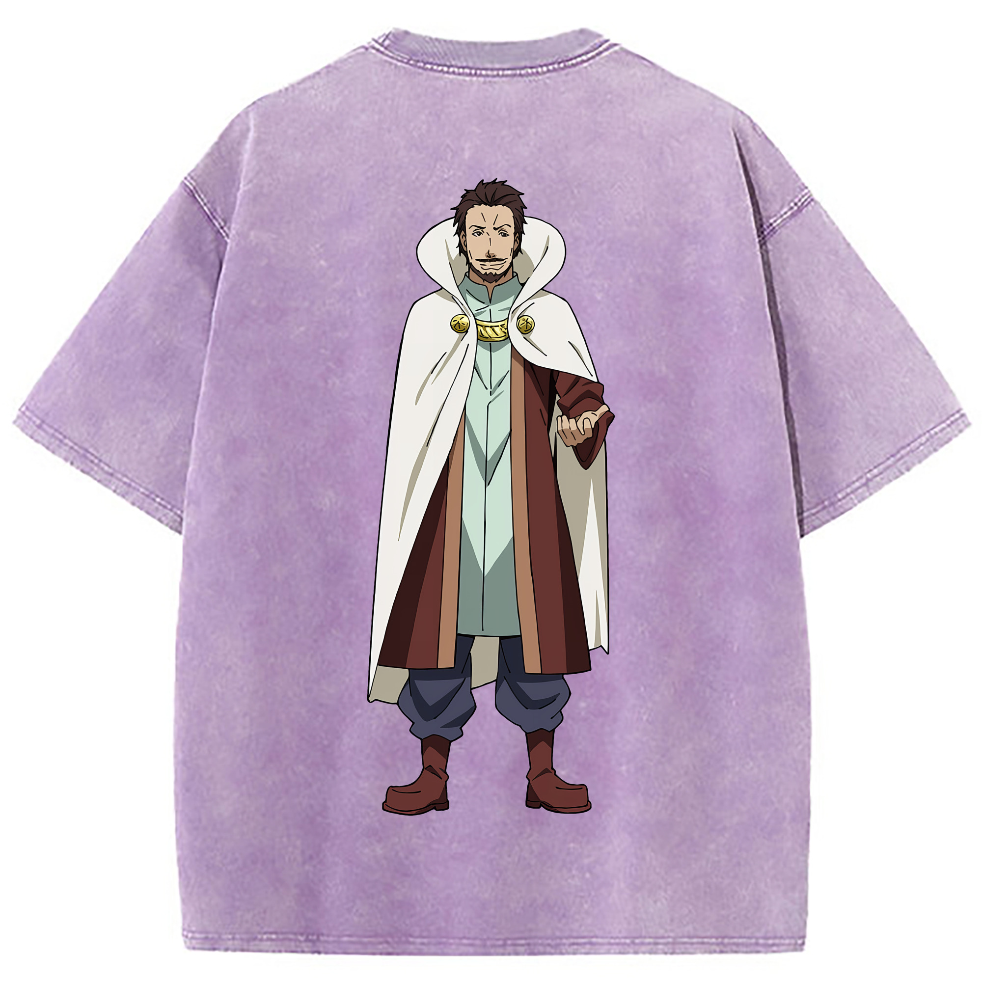 （画像用） 転スラ Regarding Reincarnated to Slime 綿100% ヴィンテージ風 半袖Tシャツ（背面プリント）