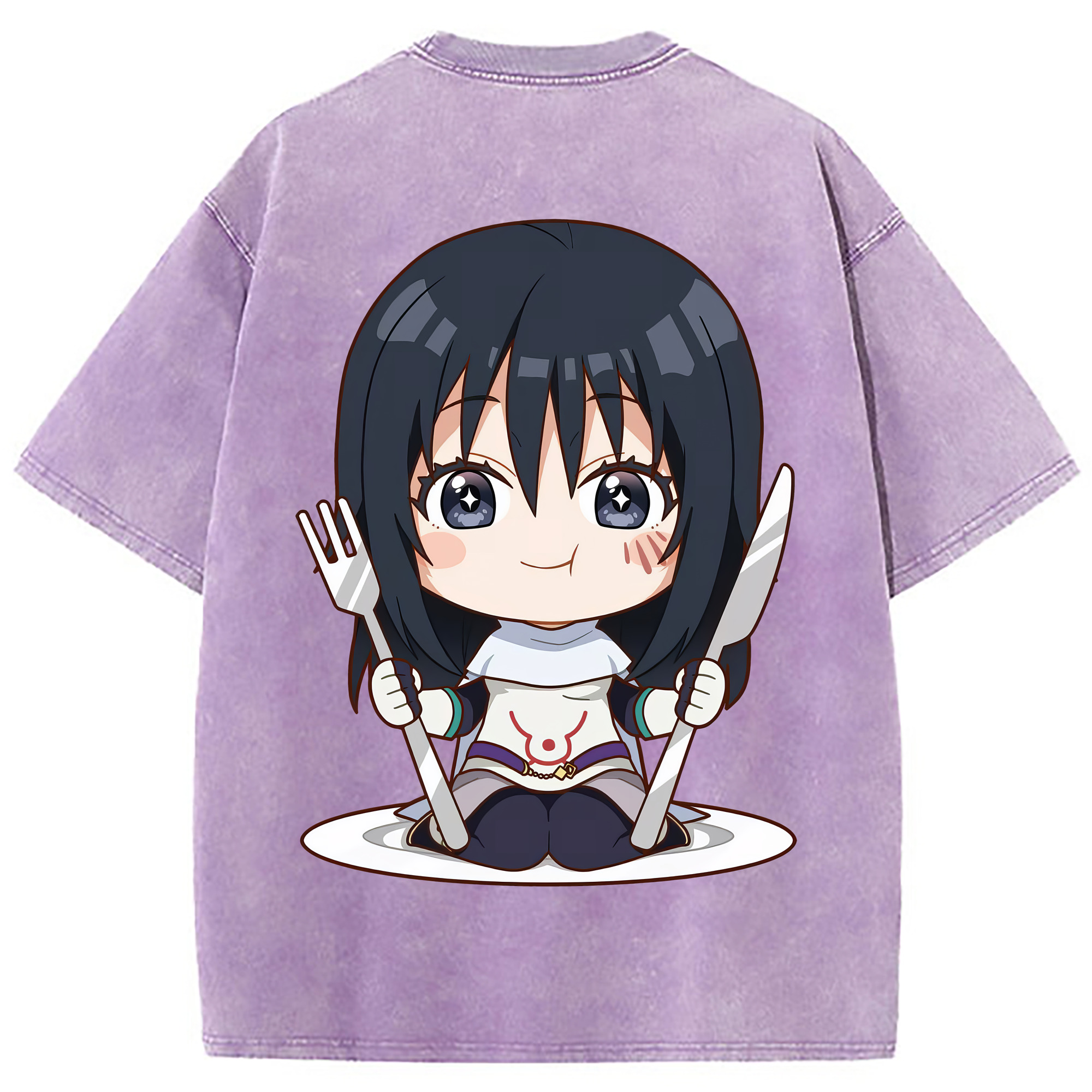 （画像用） 転スラ Regarding Reincarnated to Slime 綿100% ヴィンテージ風 半袖Tシャツ（背面プリント）