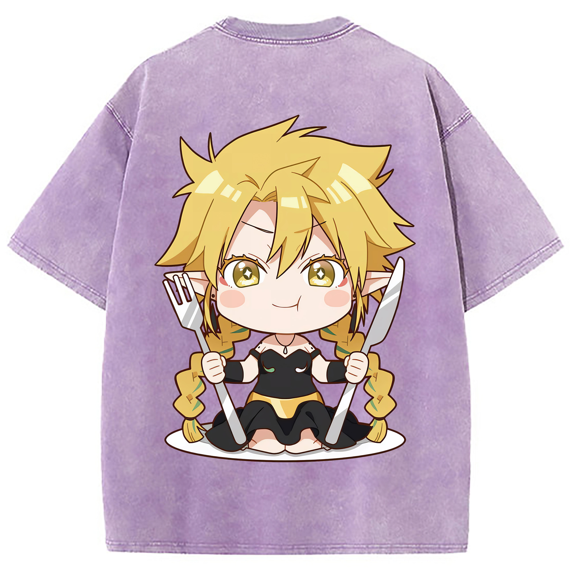 （画像用） 転スラ Regarding Reincarnated to Slime 綿100% ヴィンテージ風 半袖Tシャツ（背面プリント）