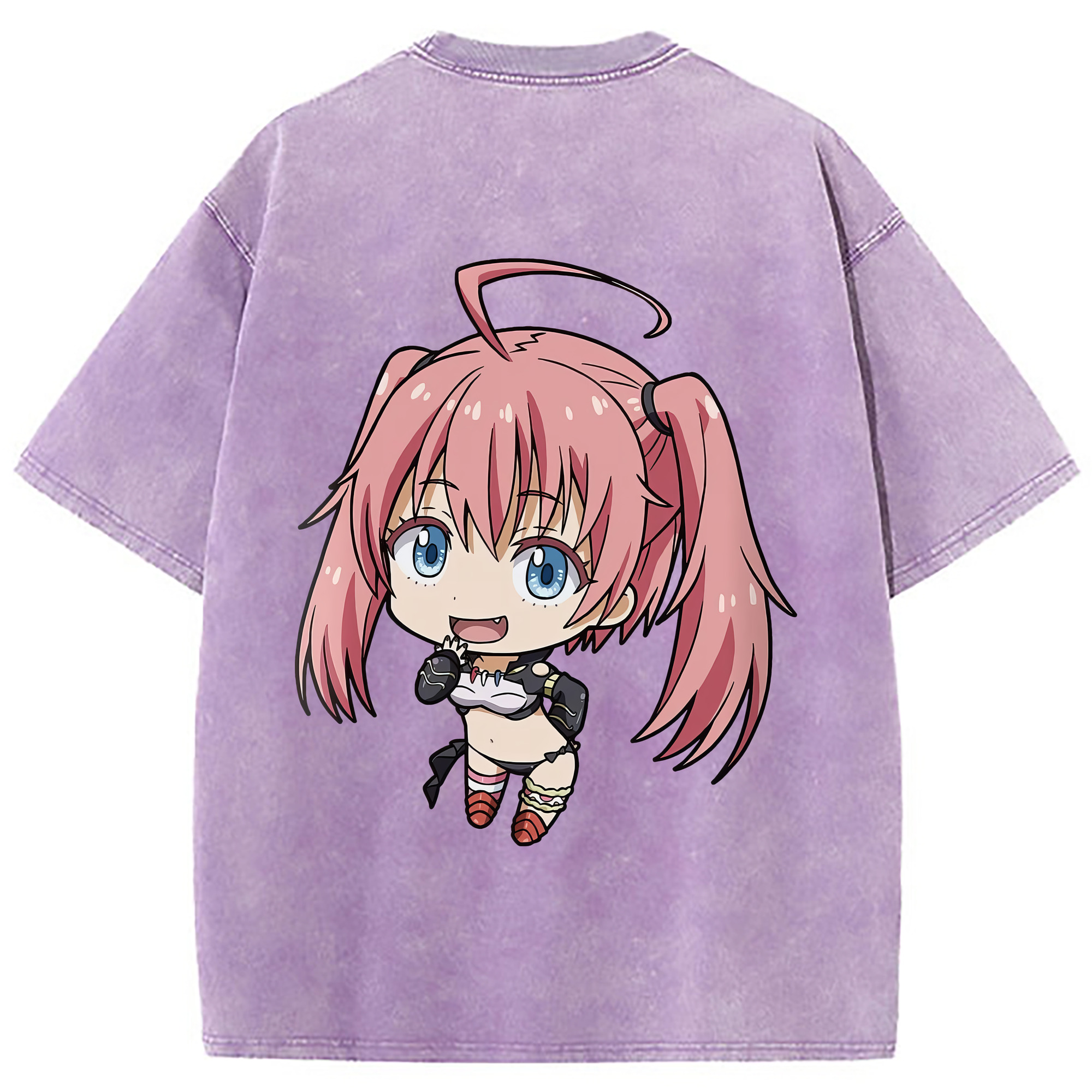 （画像用） 転スラ Regarding Reincarnated to Slime 綿100% ヴィンテージ風 半袖Tシャツ（背面プリント）
