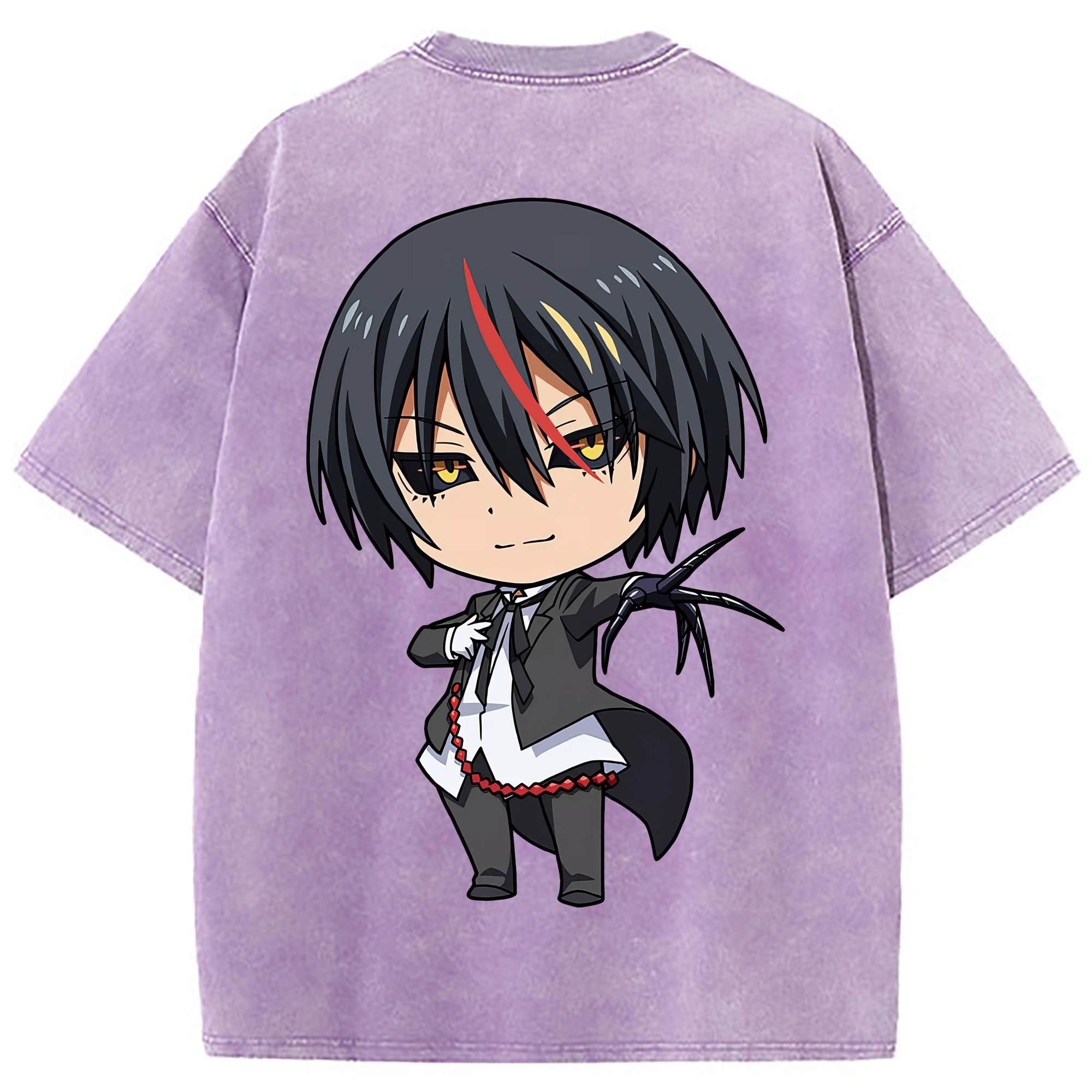 （画像用） 転スラ Regarding Reincarnated to Slime 綿100% ヴィンテージ風 半袖Tシャツ（背面プリント）