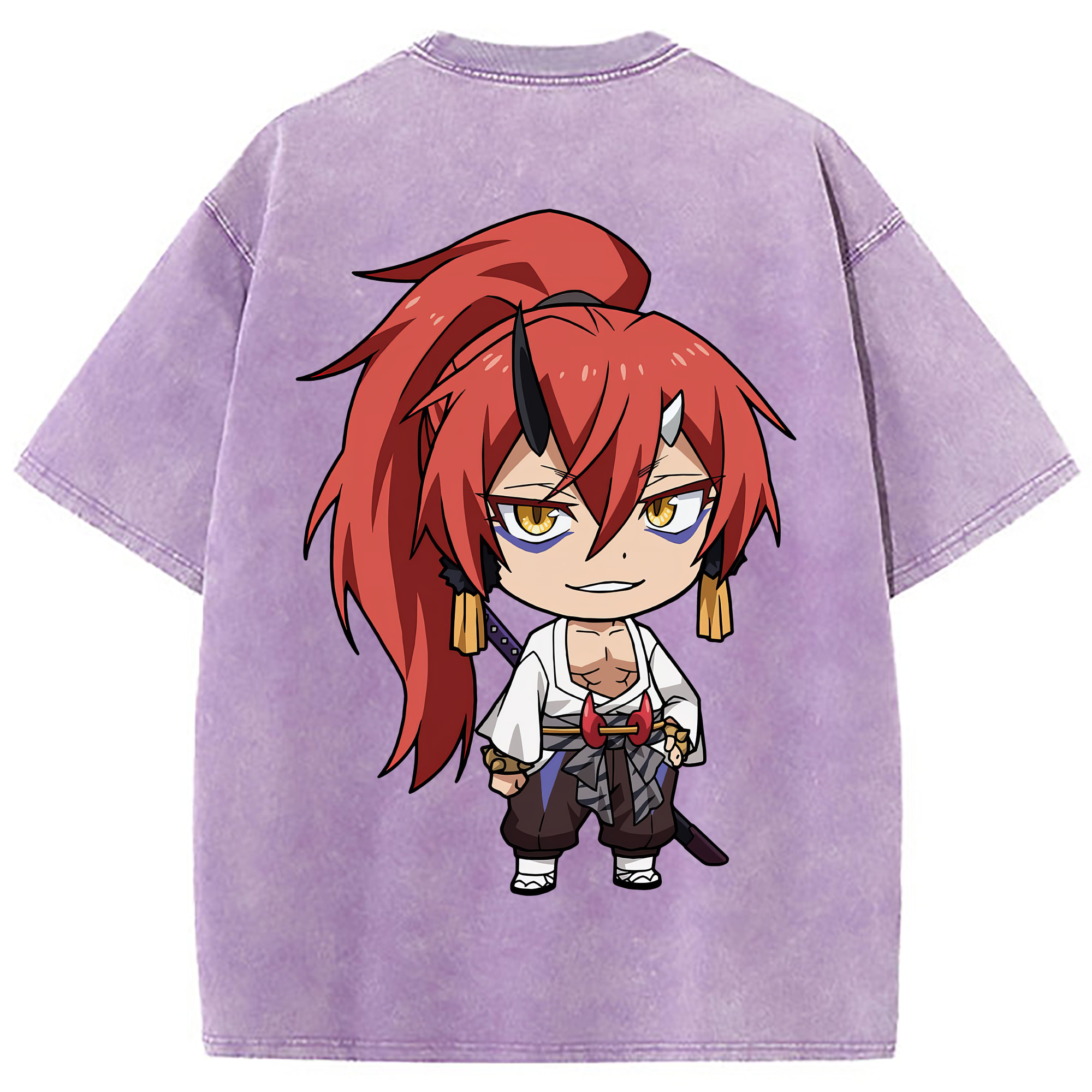 （画像用） 転スラ Regarding Reincarnated to Slime 綿100% ヴィンテージ風 半袖Tシャツ（背面プリント）