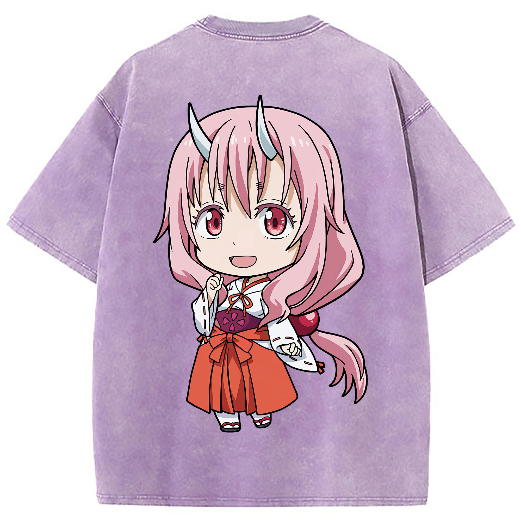 （画像用） 転スラ Regarding Reincarnated to Slime 綿100% ヴィンテージ風 半袖Tシャツ（背面プリント）
