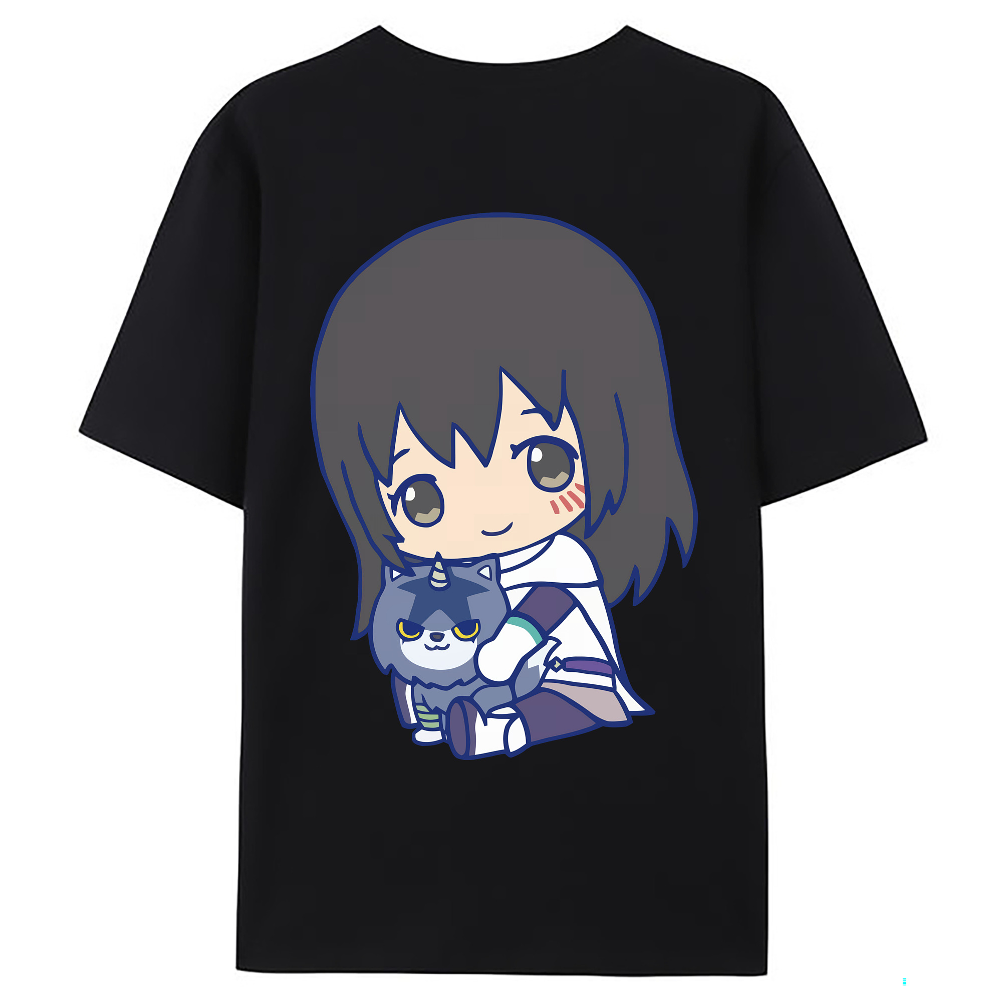 （画像用） 転スラ Regarding Reincarnated to Slime 綿100％ メンズ半袖Tシャツ（バックプリント） 通気性
