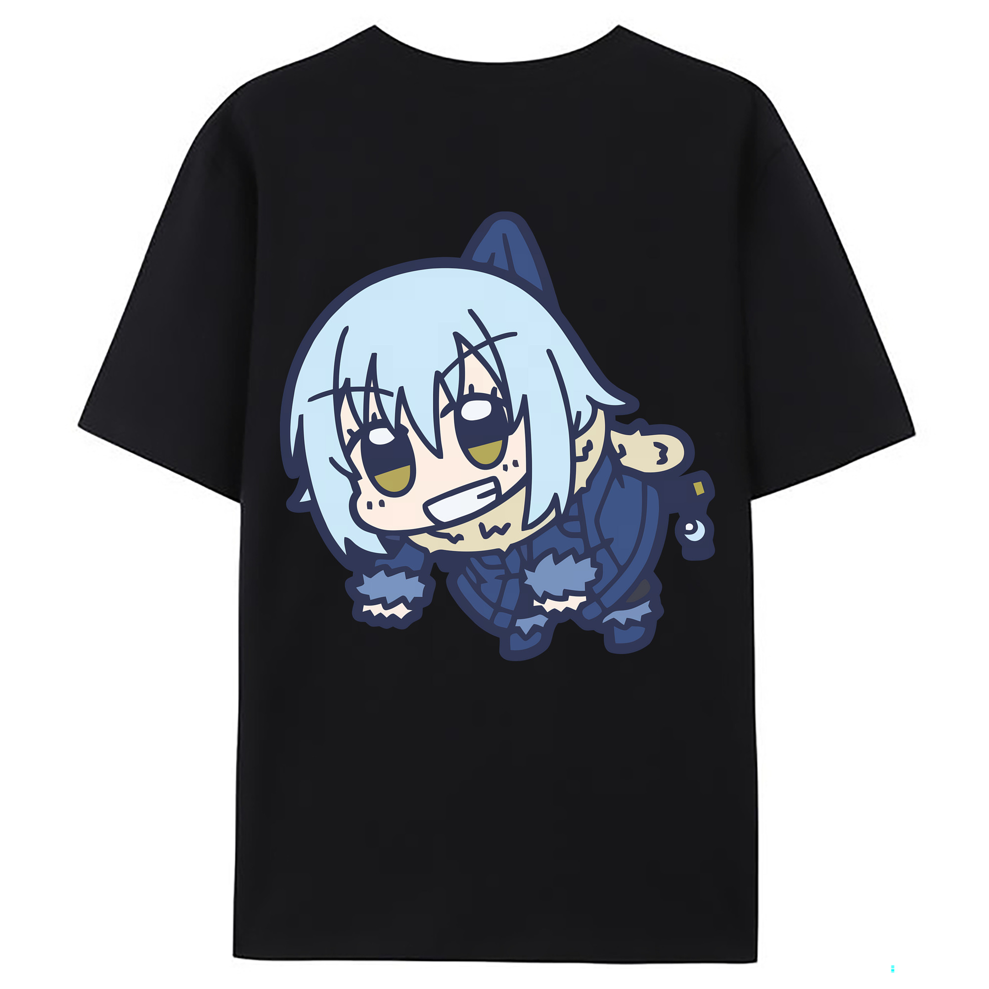 （画像用） 転スラ Regarding Reincarnated to Slime 綿100％ メンズ半袖Tシャツ（バックプリント） 通気性
