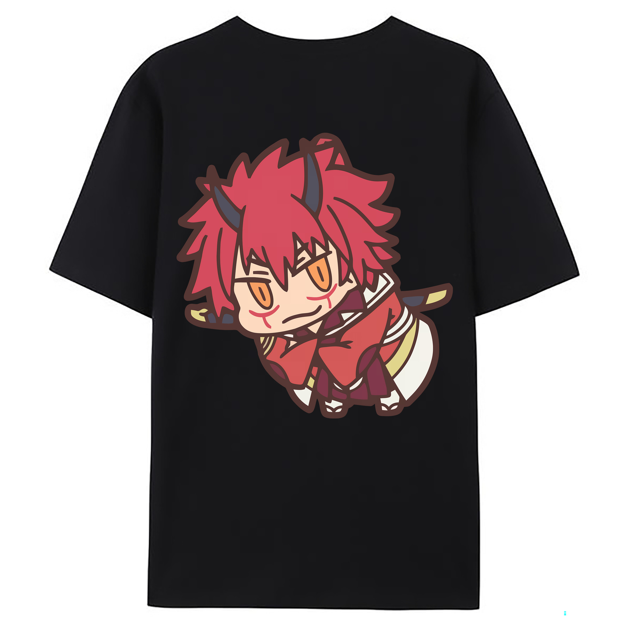 （画像用） 転スラ Regarding Reincarnated to Slime 綿100％ メンズ半袖Tシャツ（バックプリント） 通気性