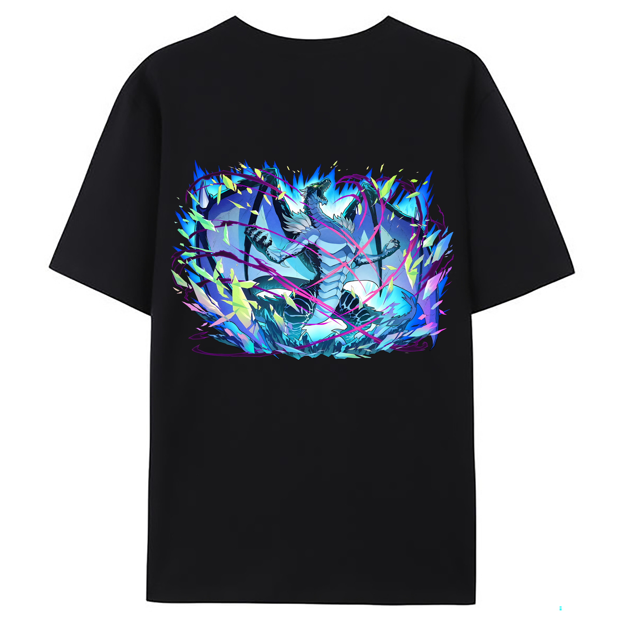 （画像用） 転スラ Regarding Reincarnated to Slime 綿100％ メンズ半袖Tシャツ（バックプリント） 通気性