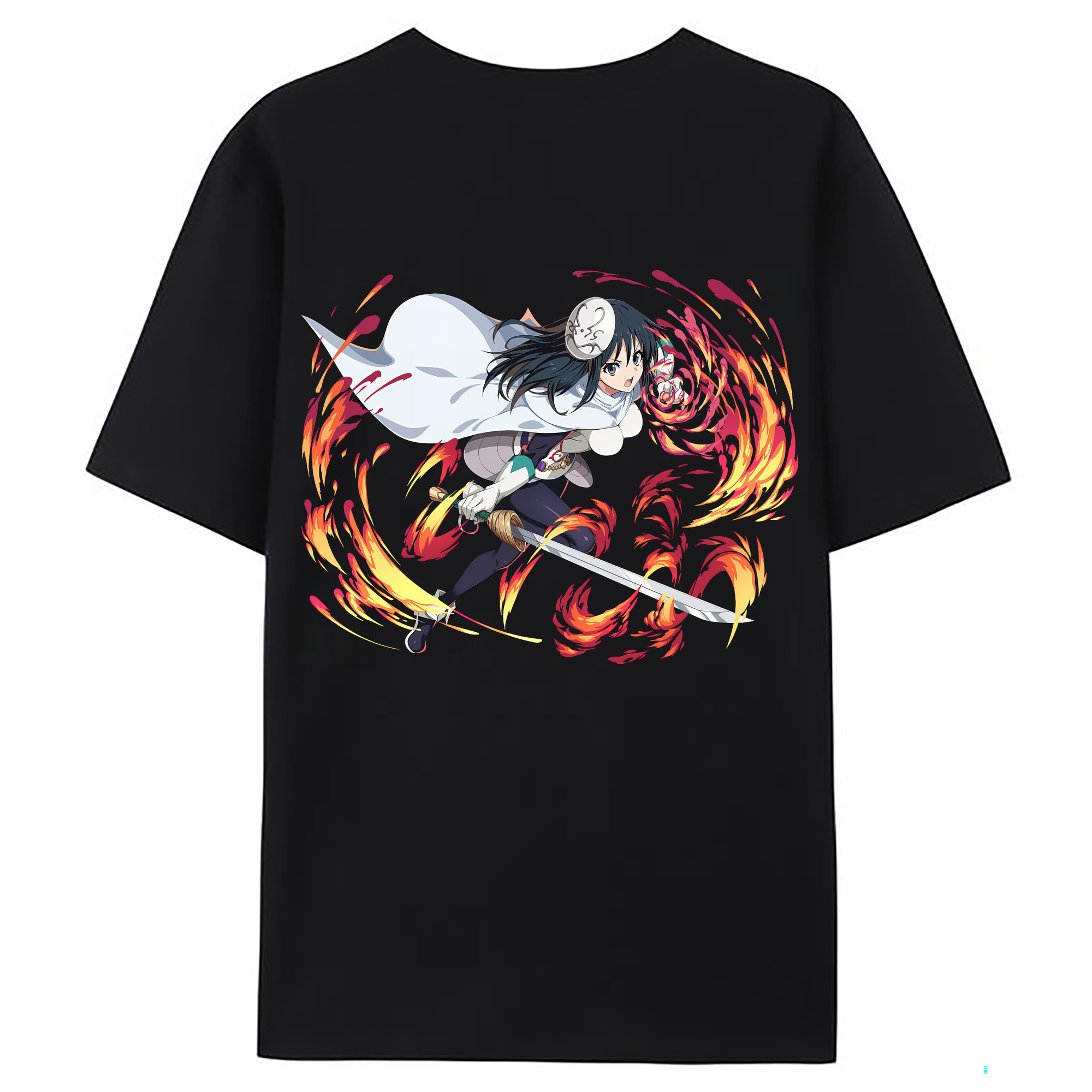 （画像用） 転スラ Regarding Reincarnated to Slime 綿100％ メンズ半袖Tシャツ（バックプリント） 通気性