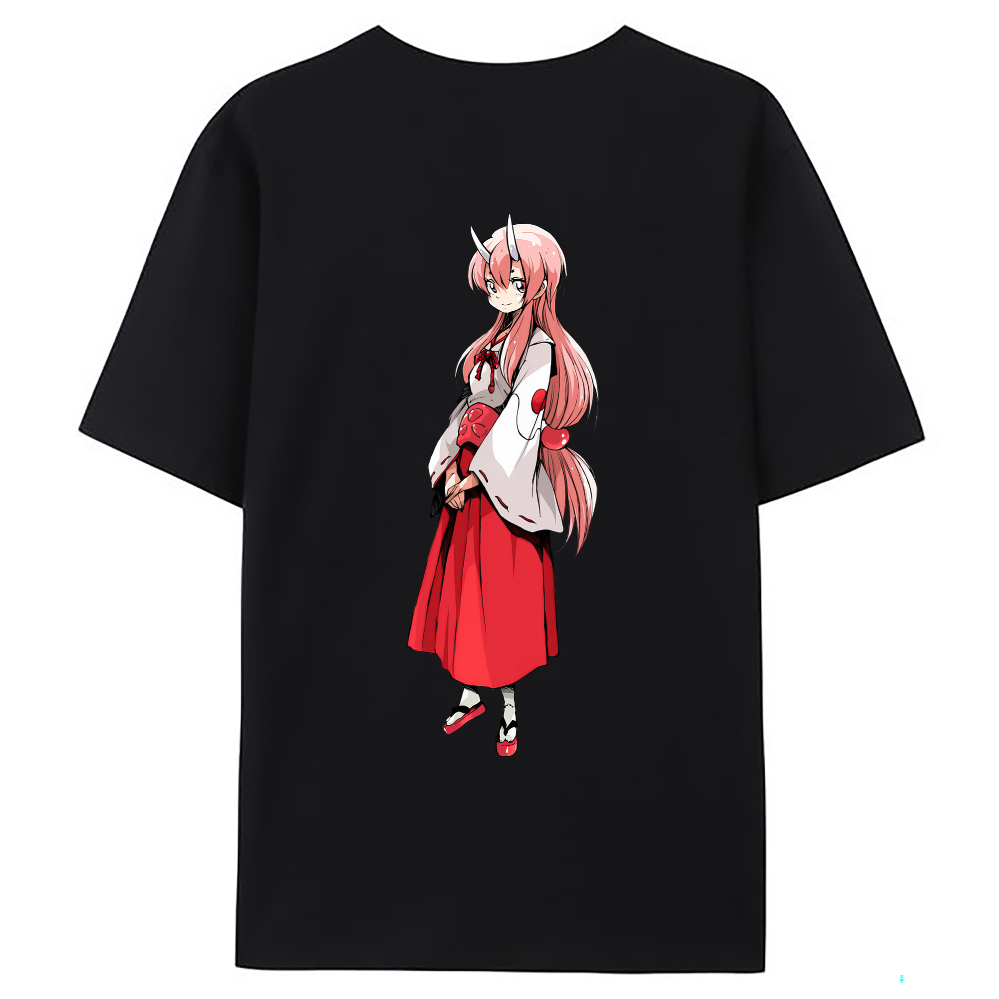 （画像用） 転スラ Regarding Reincarnated to Slime 綿100％ メンズ半袖Tシャツ（バックプリント） 通気性