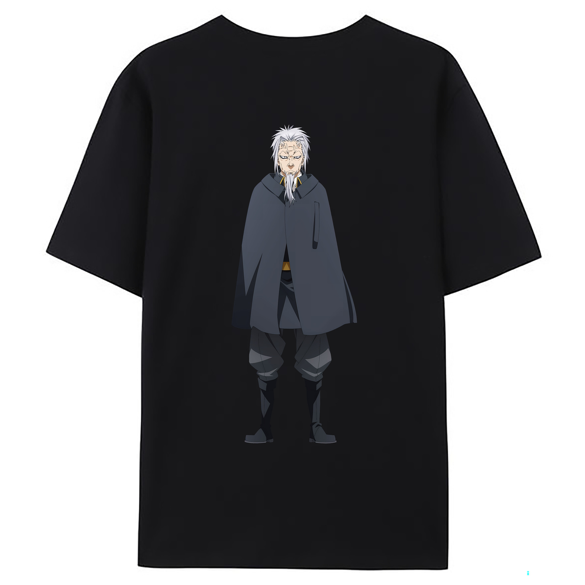 （画像用） 転スラ Regarding Reincarnated to Slime 綿100％ メンズ半袖Tシャツ（バックプリント） 通気性