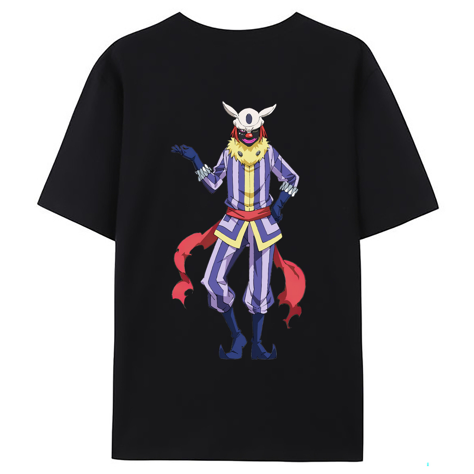 （画像用） 転スラ Regarding Reincarnated to Slime 綿100％ メンズ半袖Tシャツ（バックプリント） 通気性