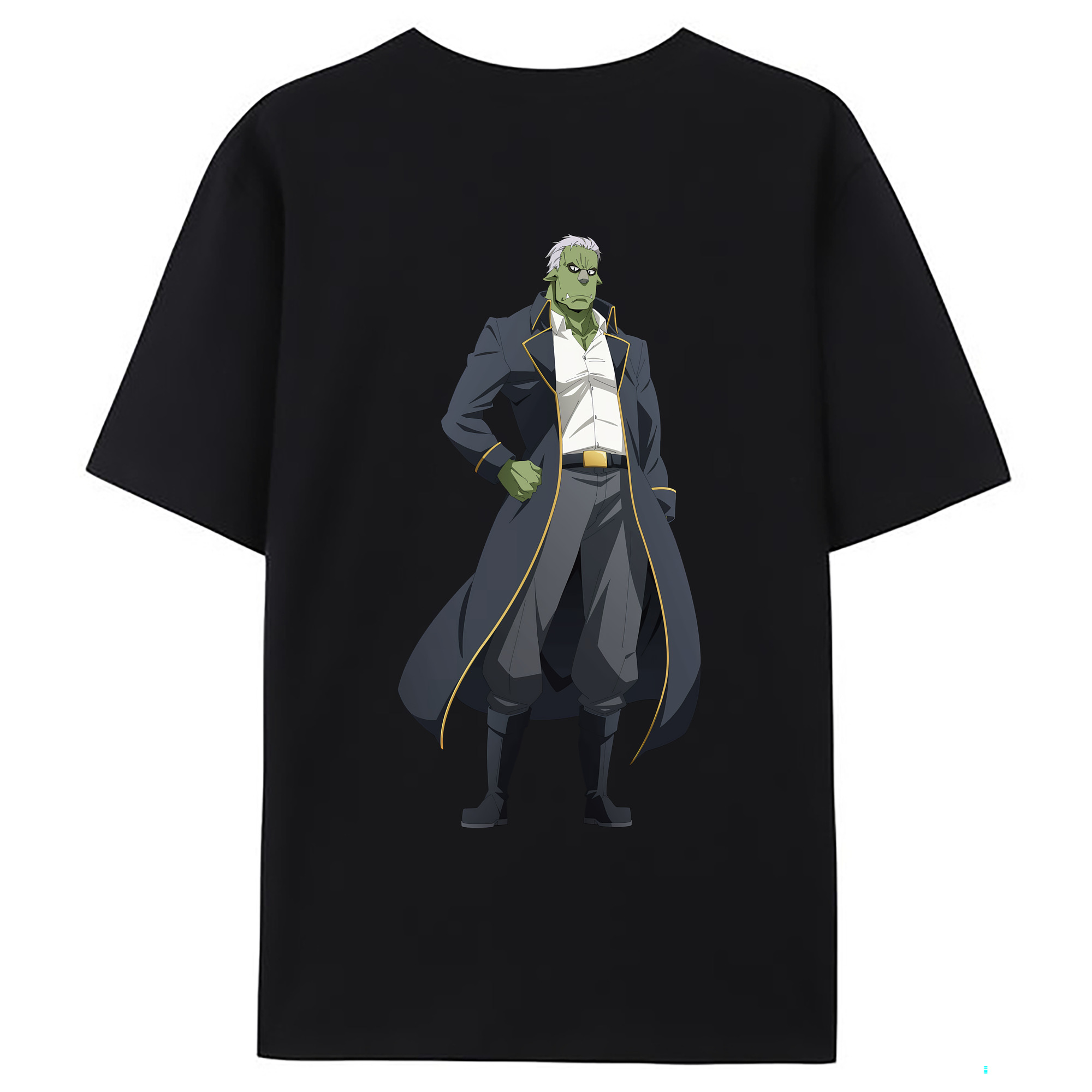 （画像用） 転スラ Regarding Reincarnated to Slime 綿100％ メンズ半袖Tシャツ（バックプリント） 通気性