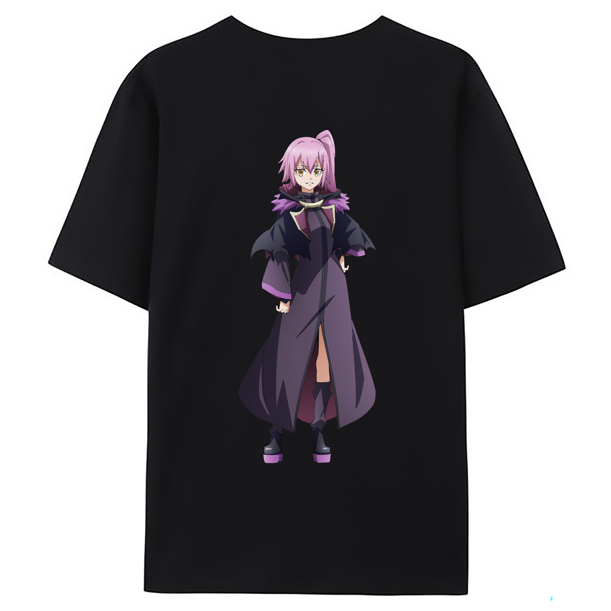 （画像用） 転スラ Regarding Reincarnated to Slime 綿100％ メンズ半袖Tシャツ（バックプリント） 通気性